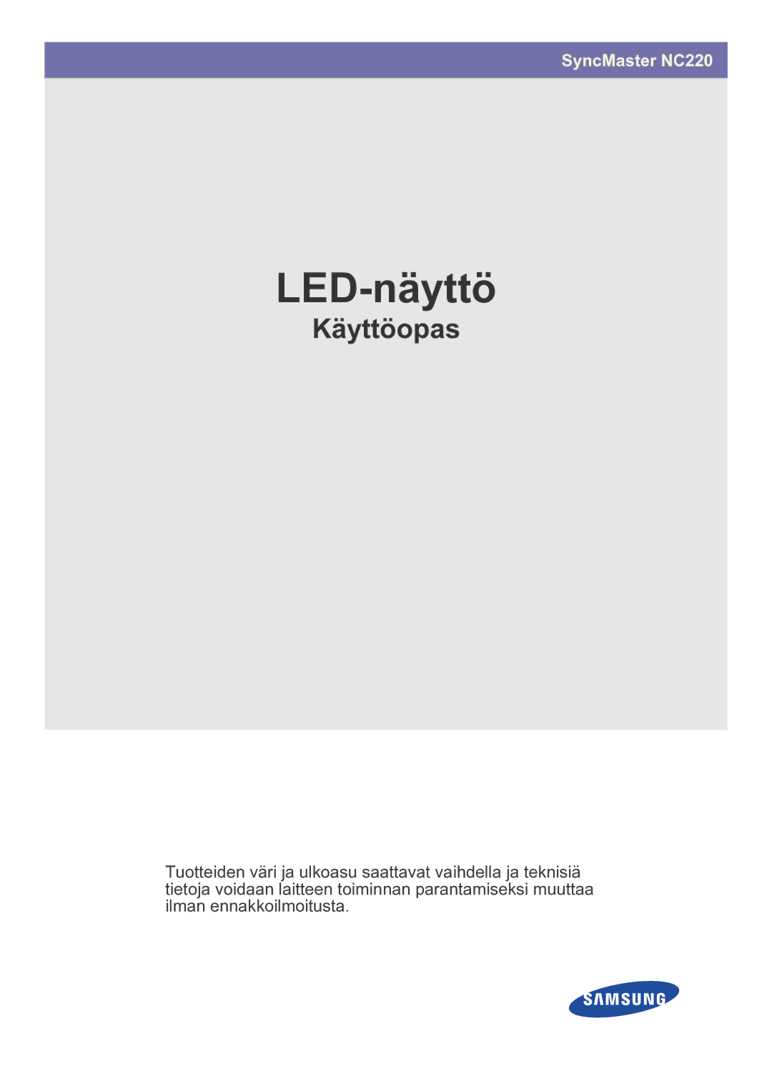 Samsung LF22NEBHBN/EN manual LED-näyttö 