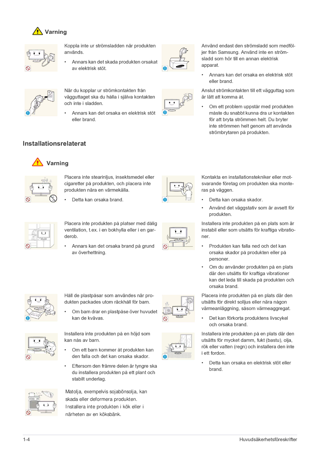 Samsung LF22NEBHBN/EN manual Installationsrelaterat 