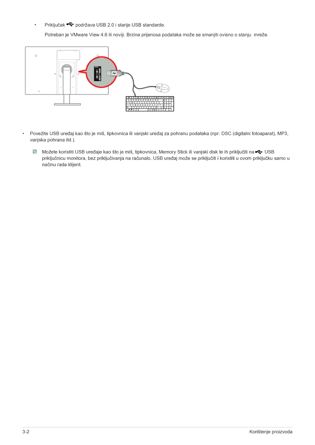 Samsung LF22NEBHBN/EN manual Korištenje proizvoda 