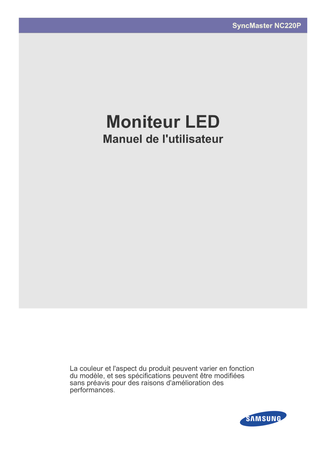 Samsung LF22NPBHBNP/EN manual LED-skärm 