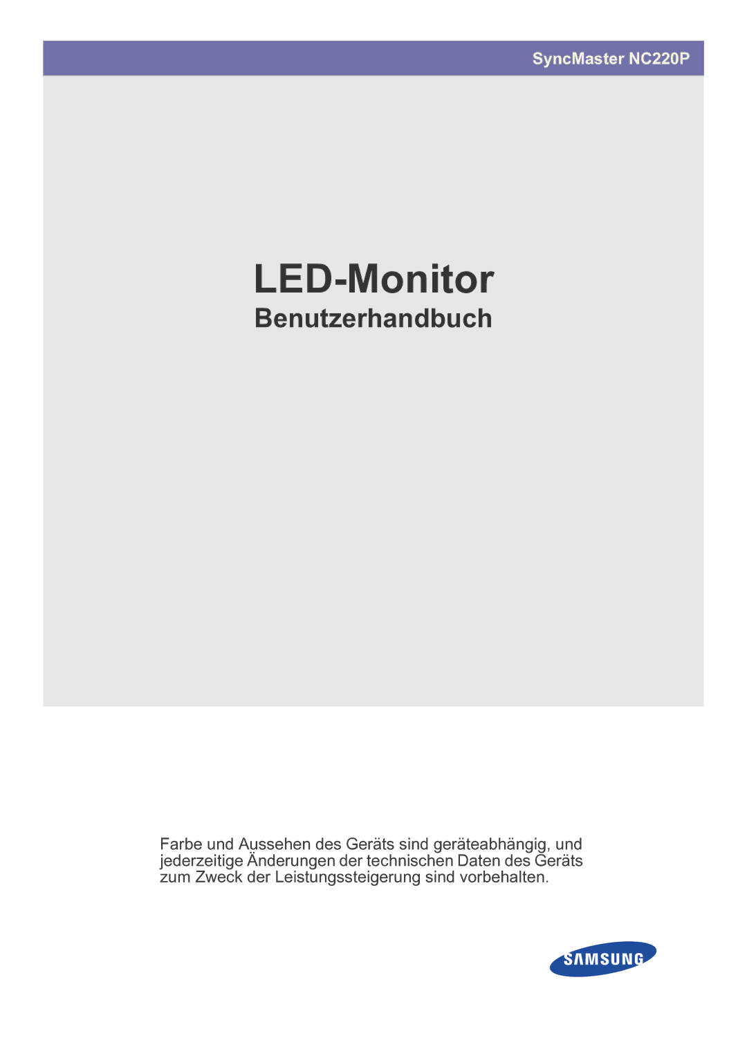 Samsung LF22NPBHBNP/EN manual LED-Monitor 