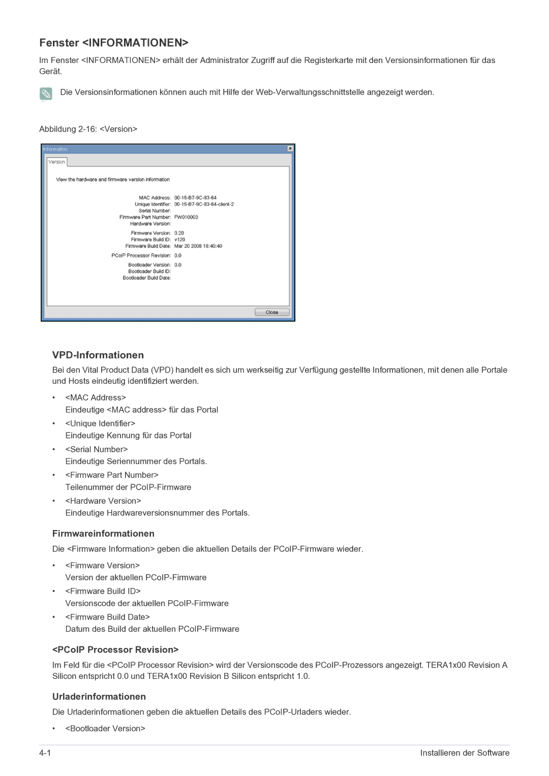 Samsung LF22NPBHBNP/EN manual Fenster Informationen, VPD-Informationen 