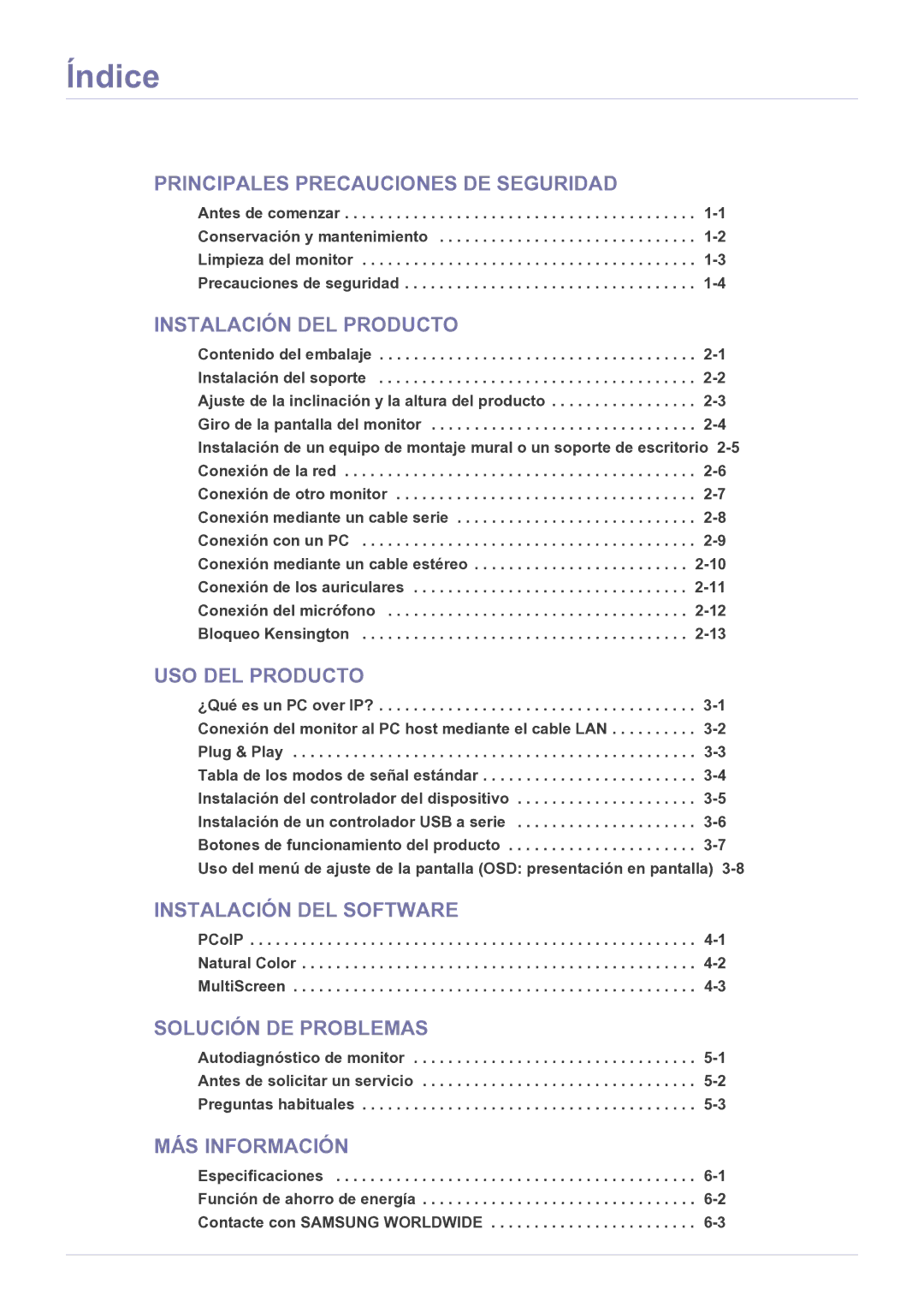 Samsung LF22NPBHBNP/EN manual Índice 