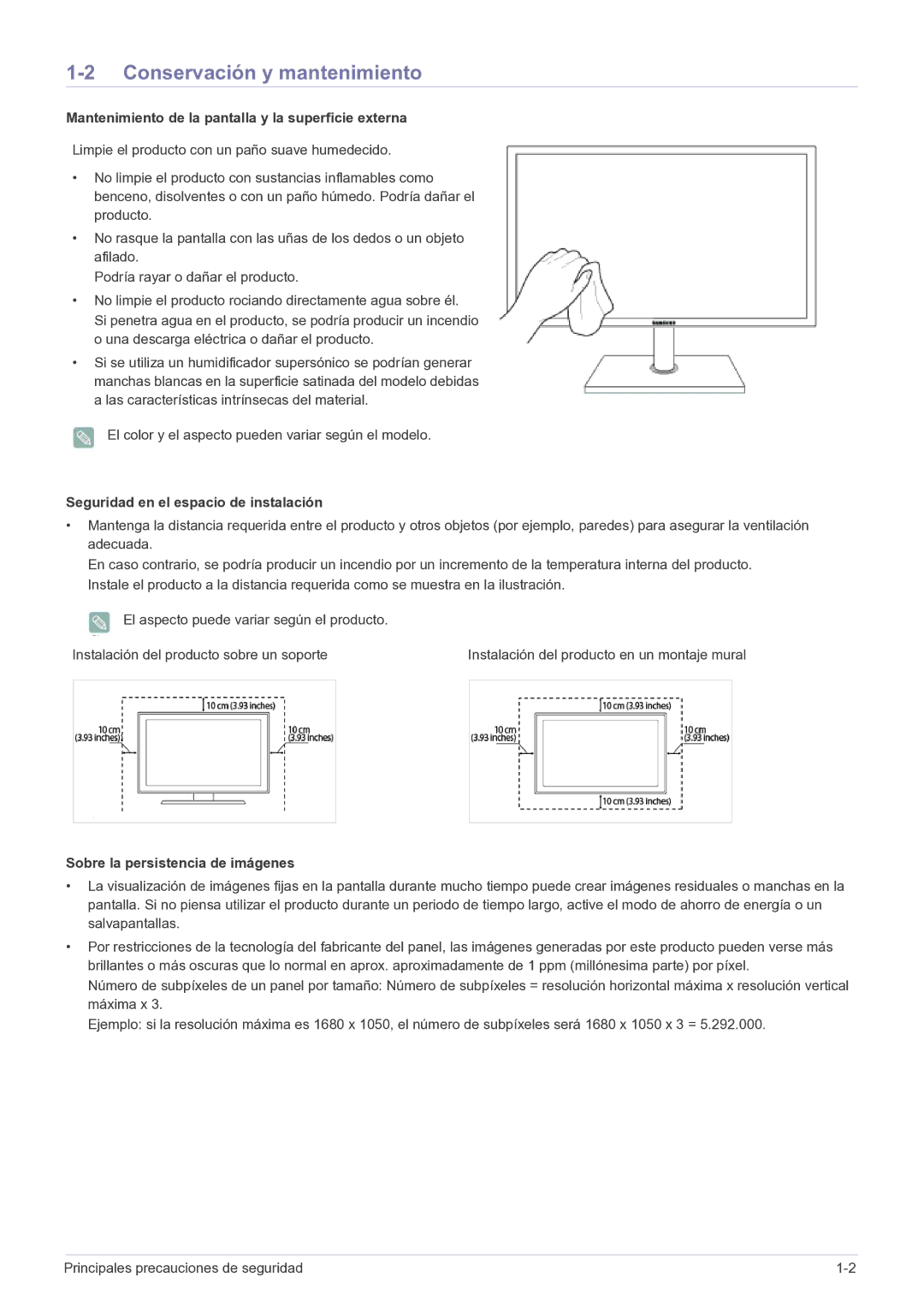 Samsung LF22NPBHBNP/EN manual Conservación y mantenimiento, Mantenimiento de la pantalla y la superficie externa 