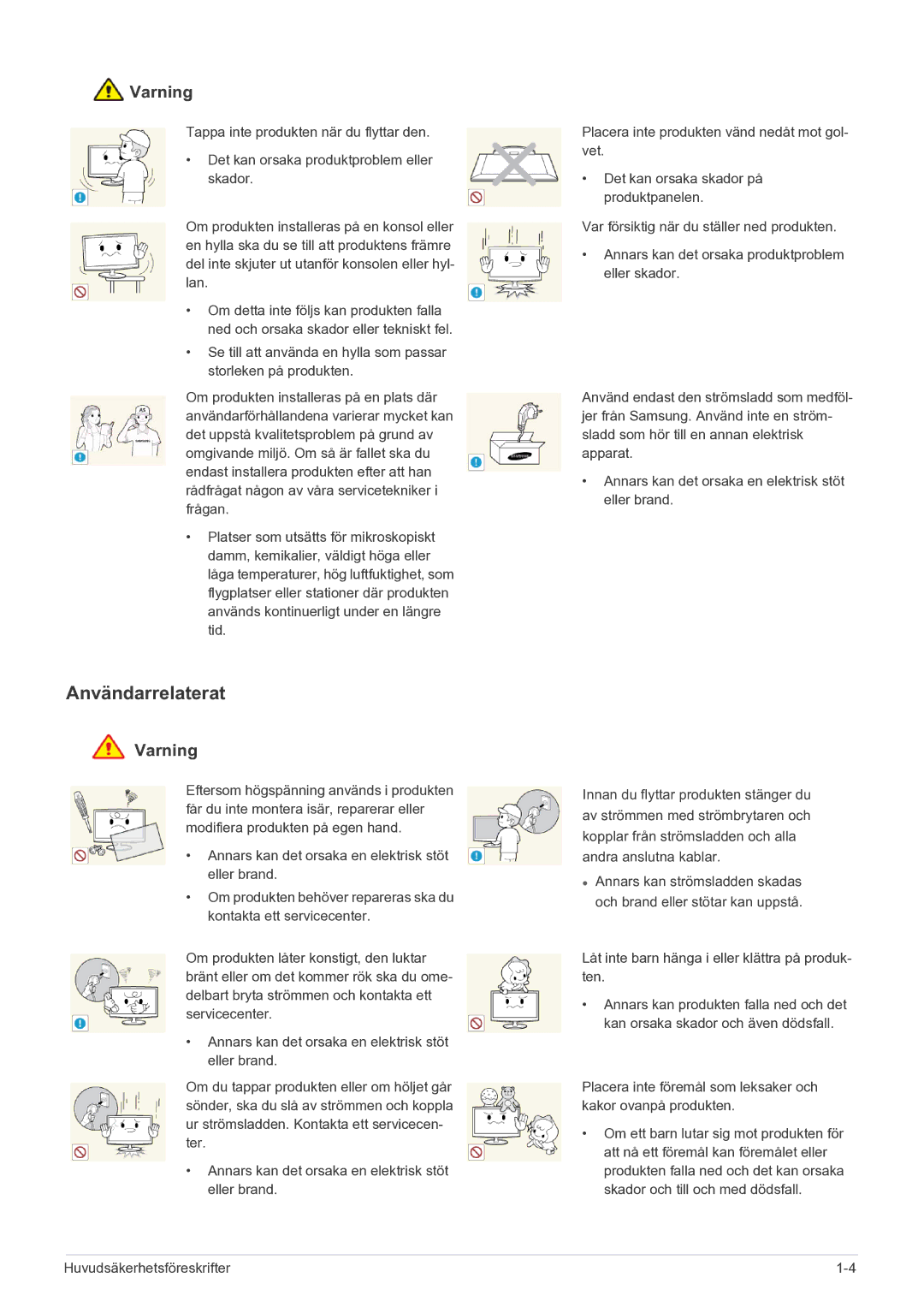 Samsung LF22NPBHBNP/EN manual Användarrelaterat 