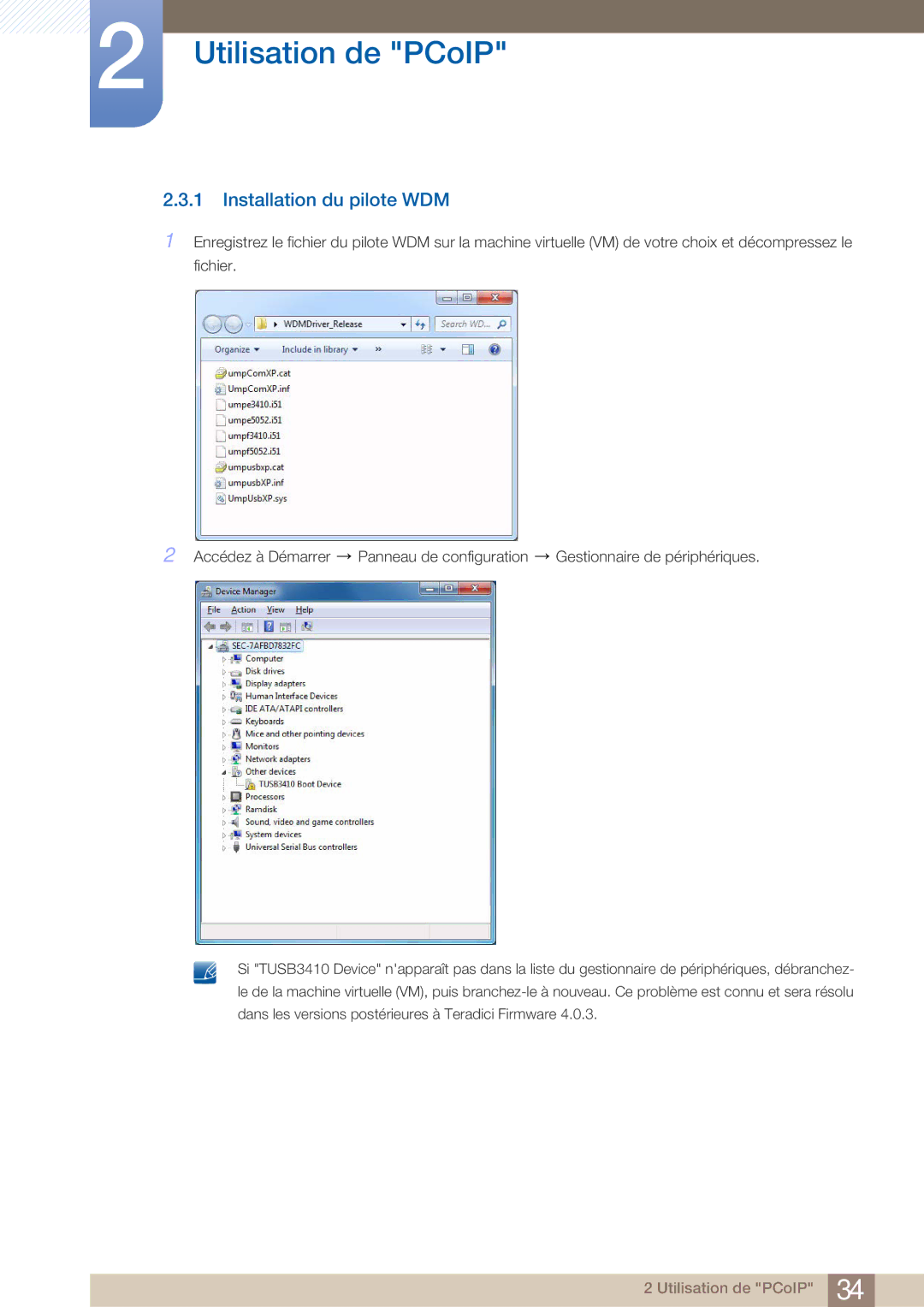 Samsung LF22NTBHBNM/EN, LF22FN1PFBZXEN manual Installation du pilote WDM 