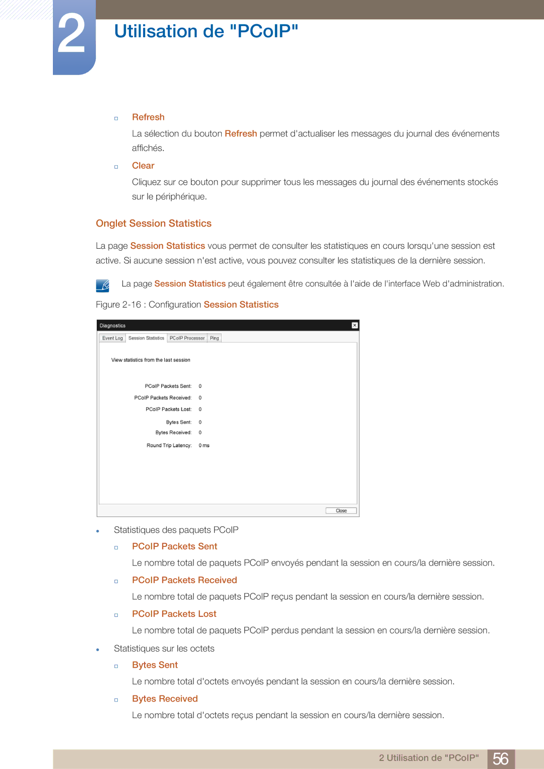 Samsung LF22NTBHBNM/EN, LF22FN1PFBZXEN manual Onglet Session Statistics 