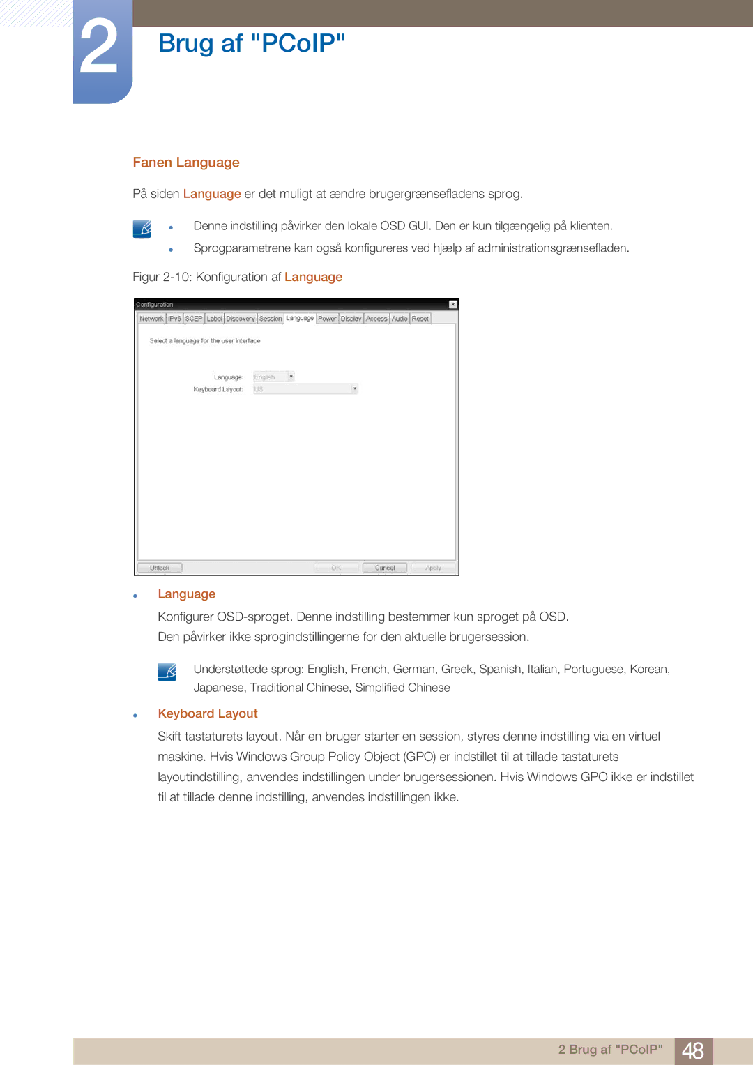 Samsung LF22NTBHBNM/EN manual Fanen Language, Keyboard Layout 