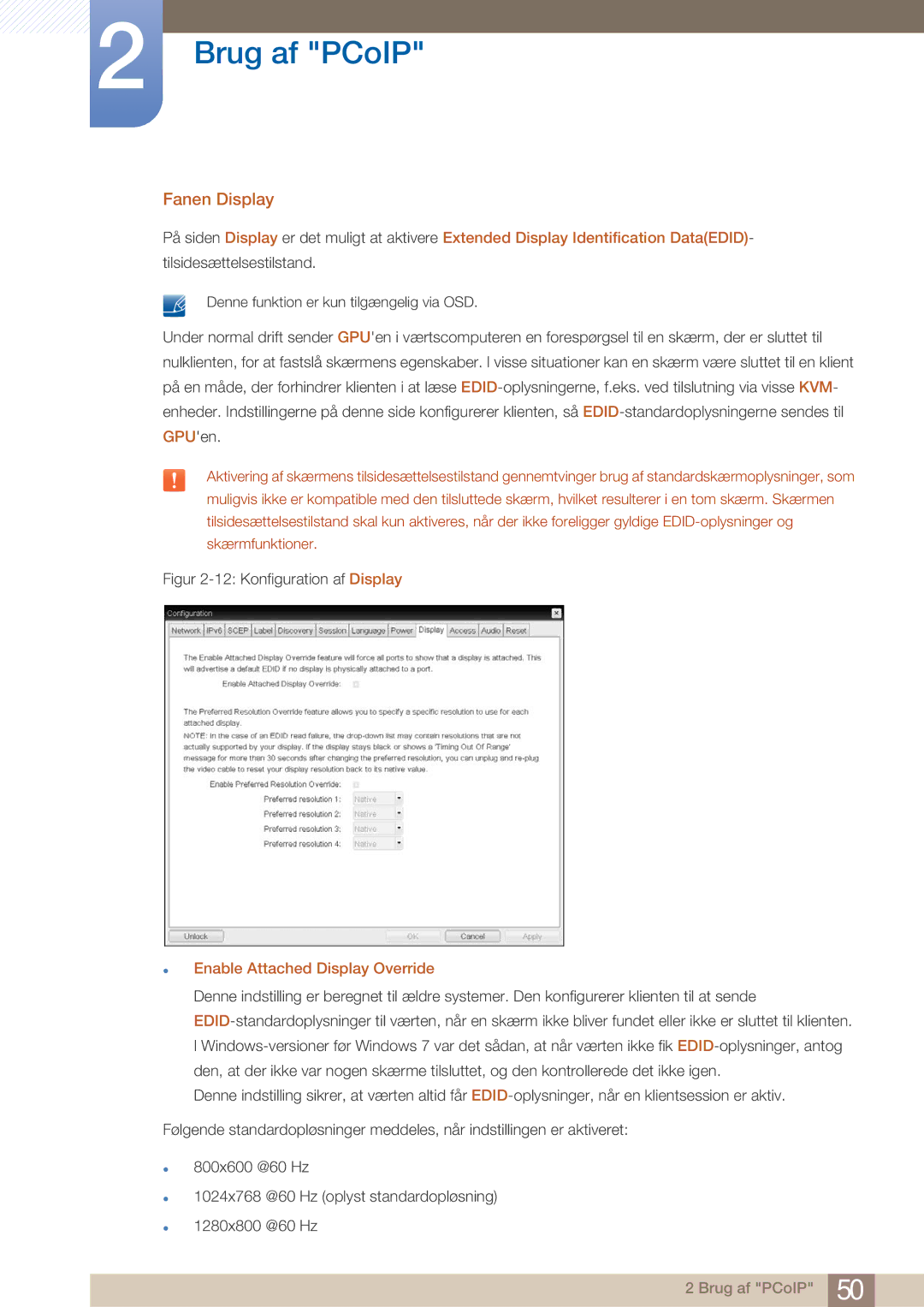 Samsung LF22NTBHBNM/EN manual Fanen Display,  Enable Attached Display Override 