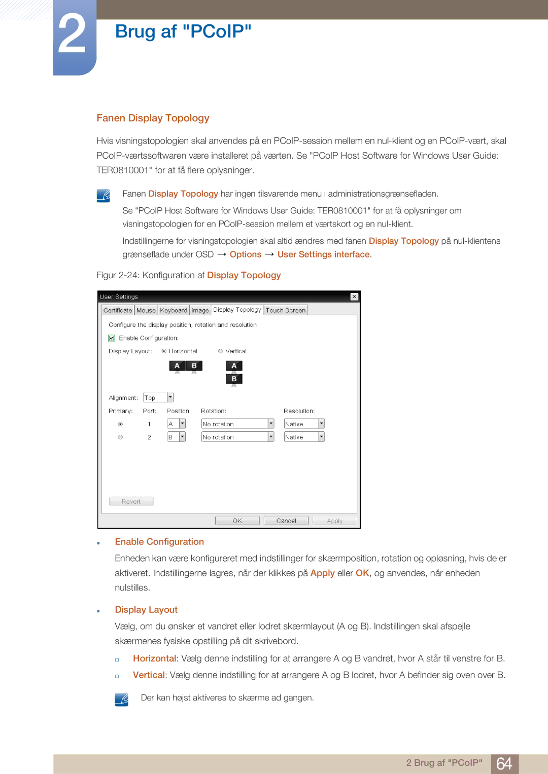 Samsung LF22NTBHBNM/EN manual Fanen Display Topology,  Enable Configuration,  Display Layout 