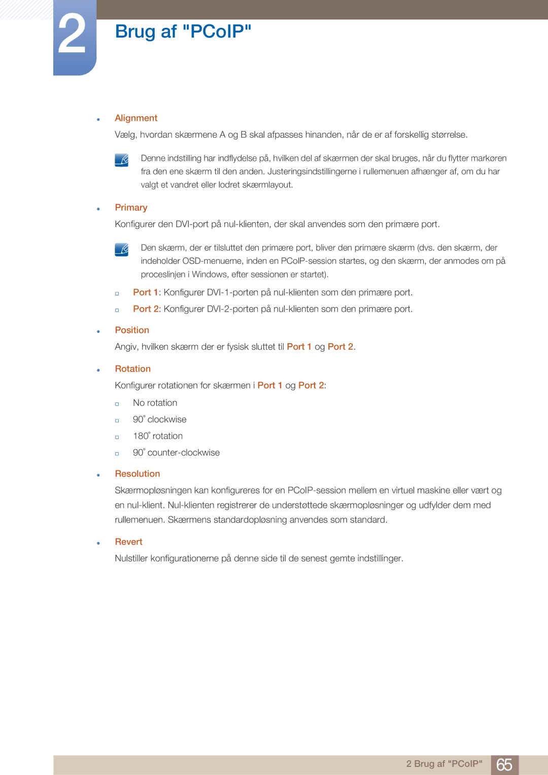 Samsung LF22NTBHBNM/EN manual  Alignment,  Primary,  Position,  Rotation,  Resolution,  Revert 