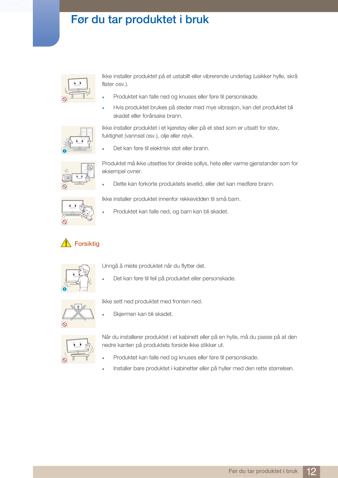 Samsung LF22NTBHBNM/EN manual Det kan føre til elektrisk støt eller brann 