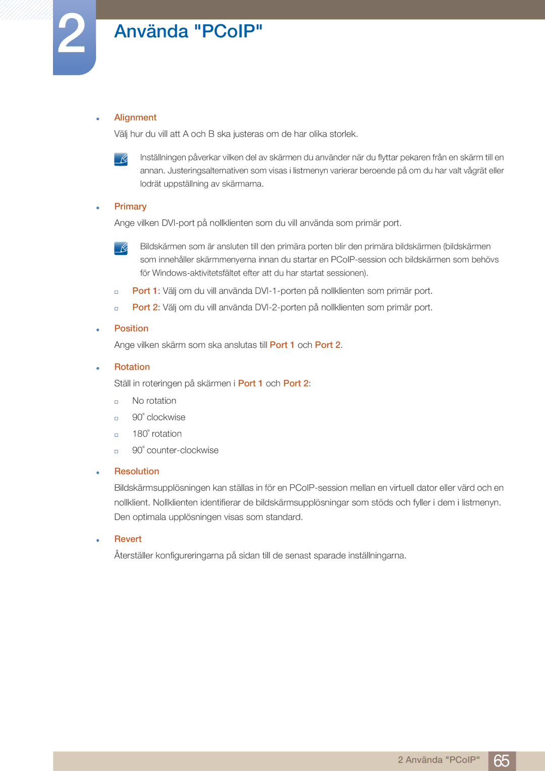 Samsung LF22NTBHBNM/EN manual  Alignment,  Primary,  Position,  Rotation,  Resolution,  Revert 