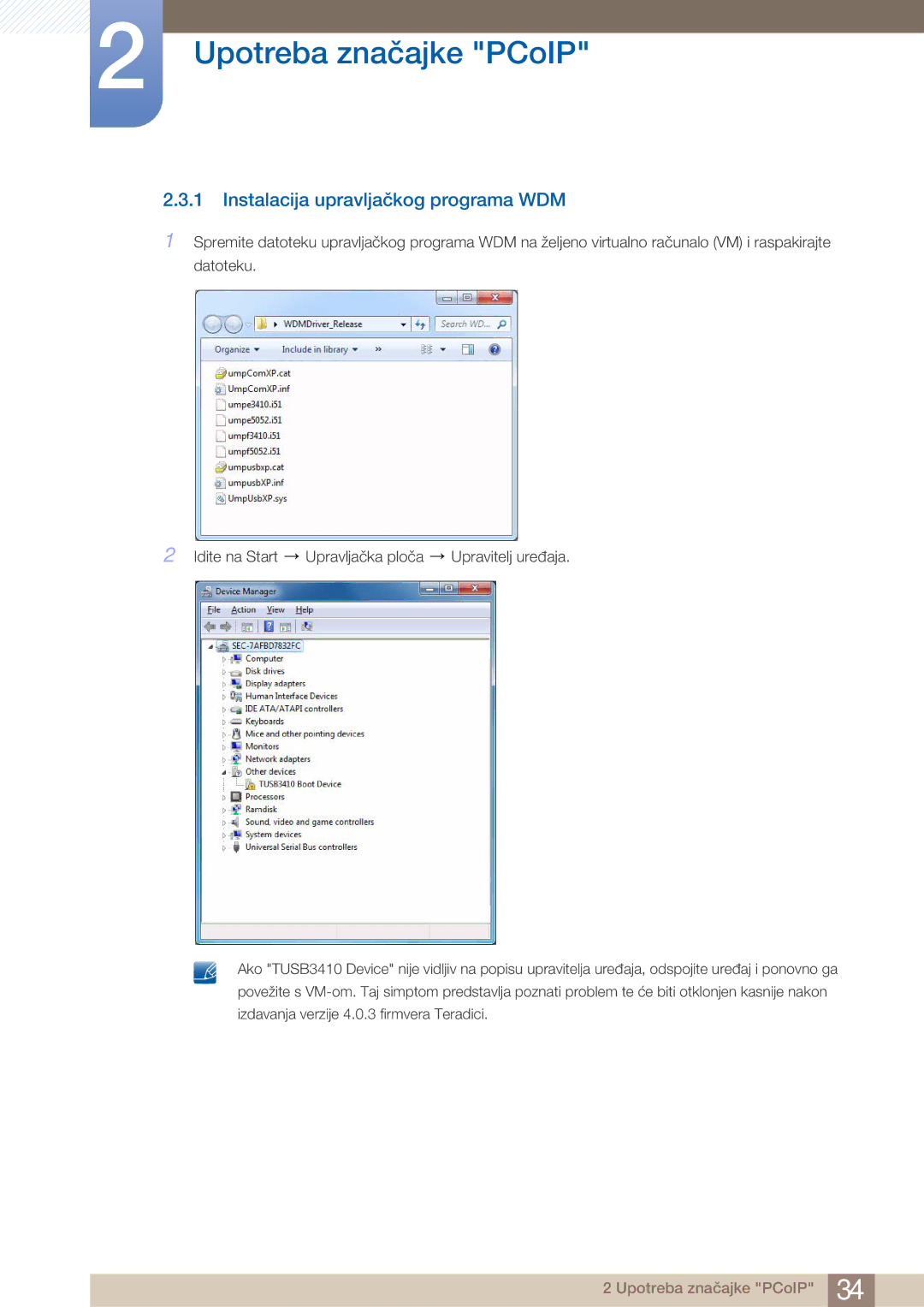 Samsung LF22NTBHBNM/EN manual Instalacija upravljačkog programa WDM 