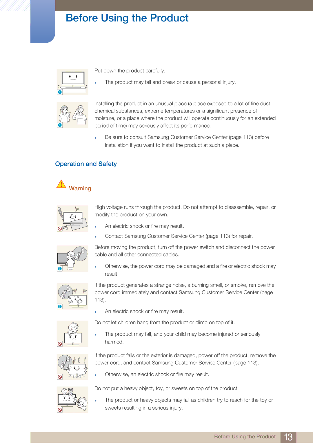 Samsung LF22NTBHBNM/EN, LF22NTBHBNU/EN, LF22FN1PFBZXEN, LF22FN1PFBZXXM, LF22NTBHBNU/XY, LF22NTBHBNM/XY Operation and Safety 