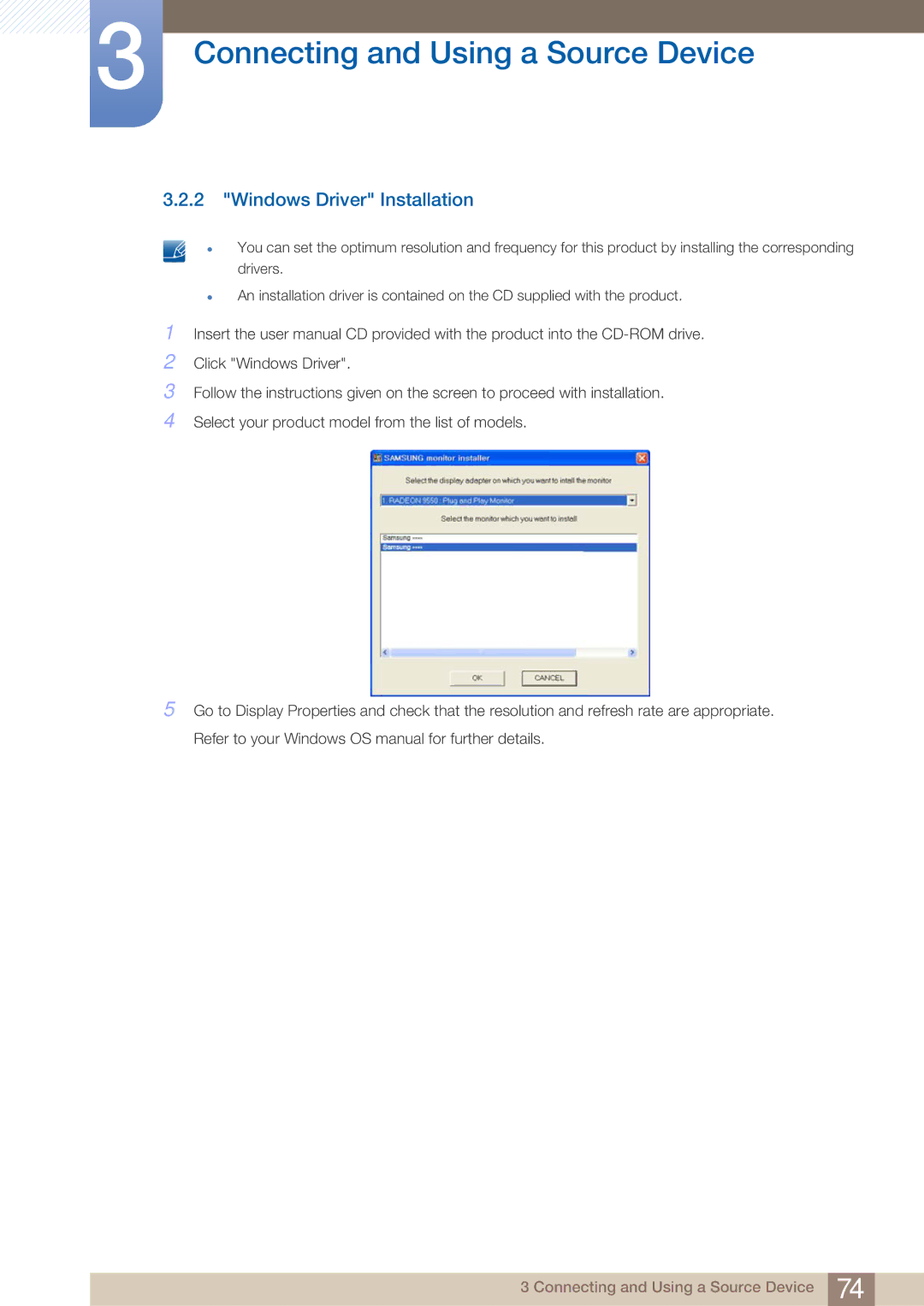 Samsung LF22FN1PFBZXEN, LF22NTBHBNU/EN, LF22NTBHBNM/EN, LF22FN1PFBZXXM, LF22NTBHBNU/XY manual Windows Driver Installation 