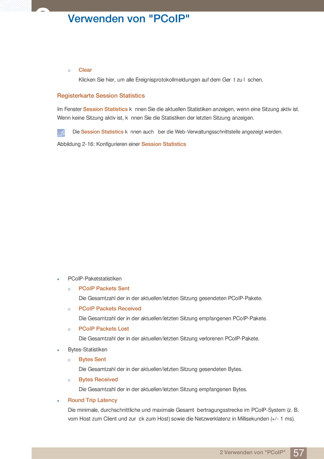 Samsung LF22NTBHBNU/EN, LF22NTBHBNM/EN, LF22FN1PFBZXEN manual Registerkarte Session Statistics 