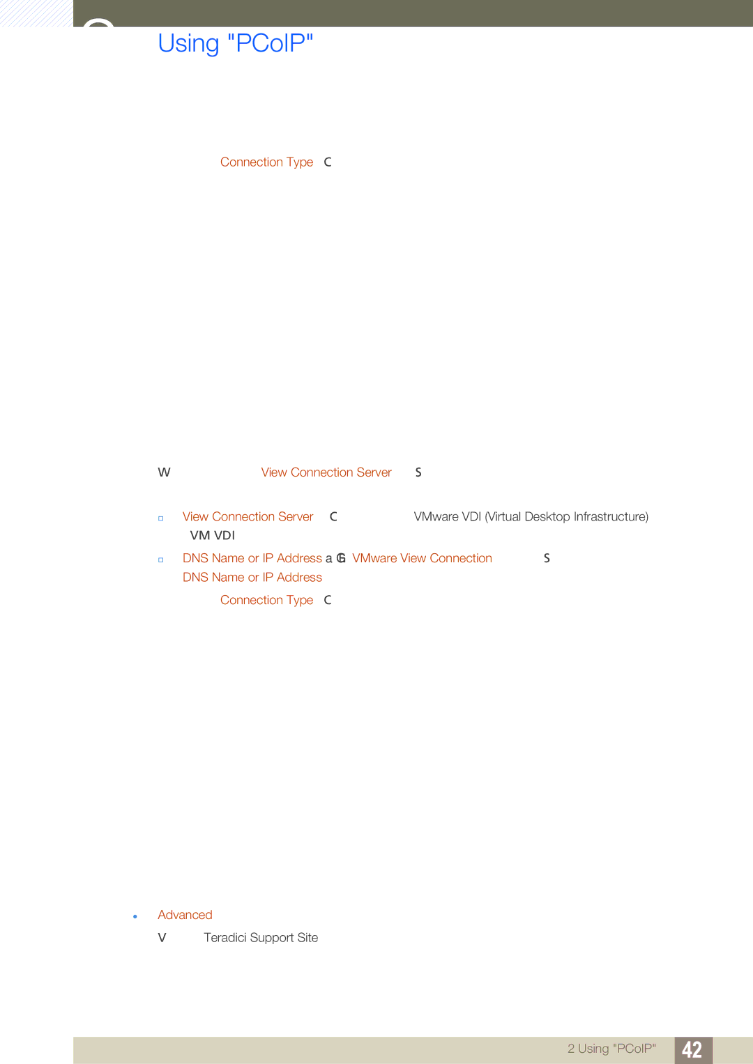 Samsung LF22FN1PFBZXEN, LF22NTBHBNU/EN, LF24NEBHBNW/EN, LF24NEBHBNU/EN manual Connection Type Configuration,  Advanced 