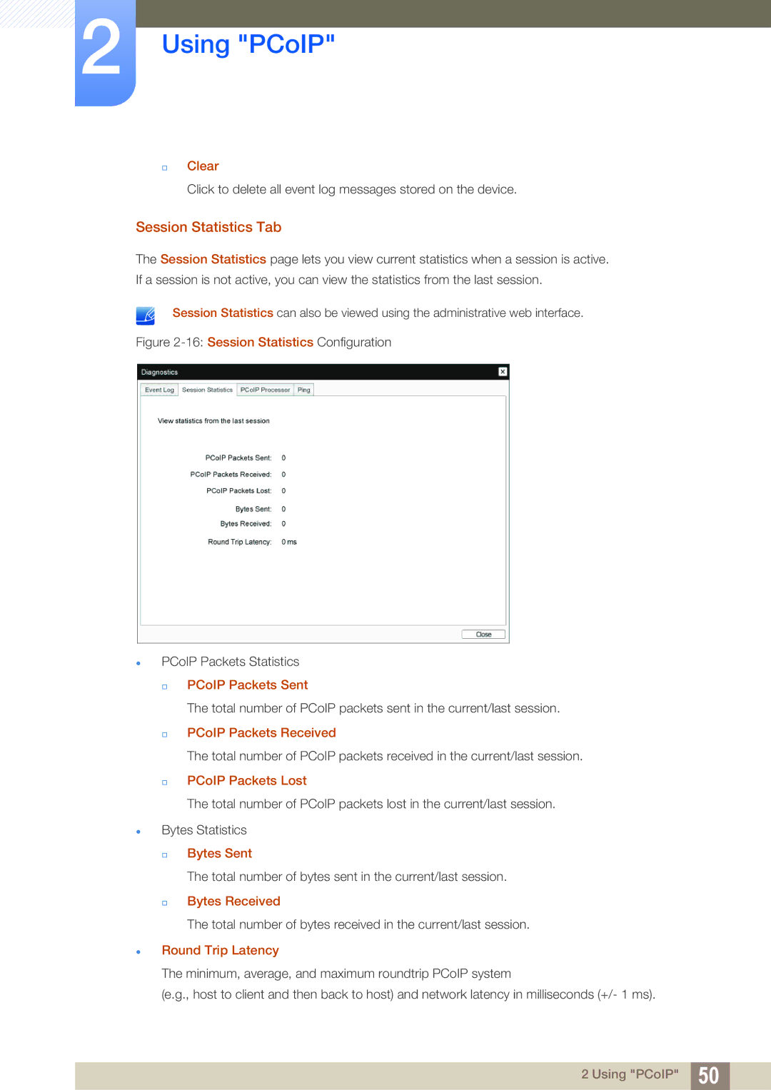 Samsung LF24NEBHBNU/EN, LF22NTBHBNU/EN, LF24NEBHBNW/EN, LF22NTBHBNM/EN, LF24NEBHBNM/EN, LF24FN1PFBZXEN Session Statistics Tab 