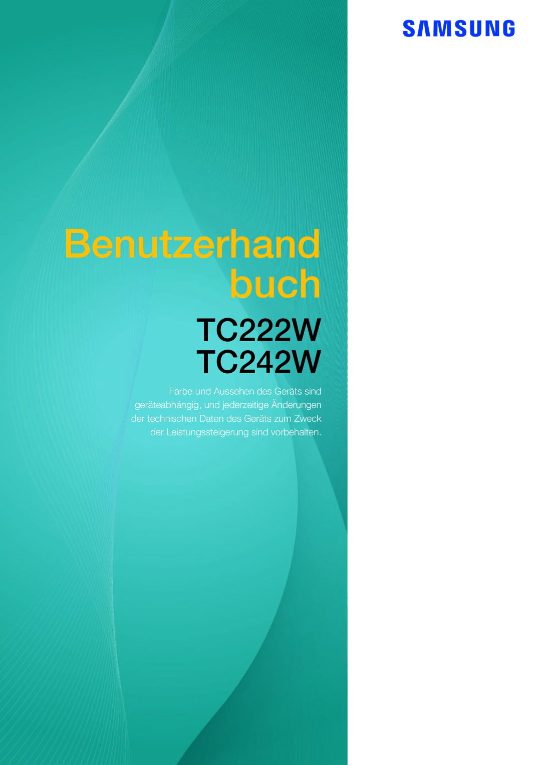 Samsung LF24TC2WAN/EN, LF22TC2WAN/EN, LF24FT2WFPZXEN, LF22FT2WFPZXEN manual Benutzerhand buch 