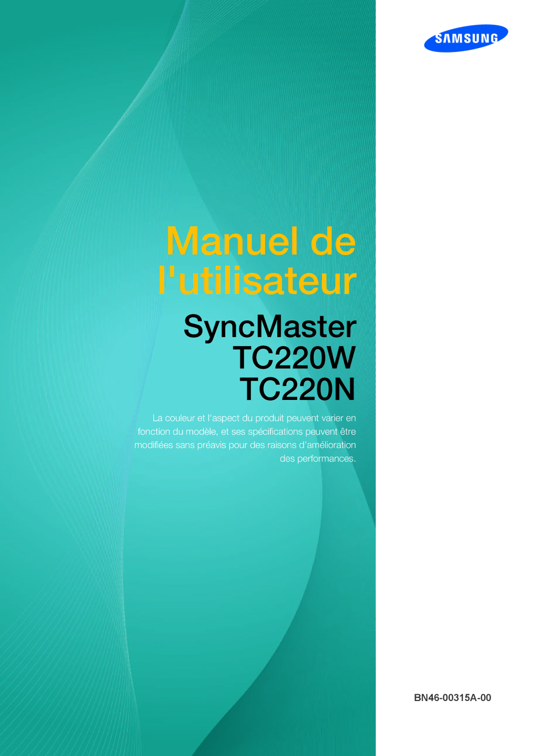 Samsung LF22TOWHBDN/EN manual Manuel de lutilisateur 