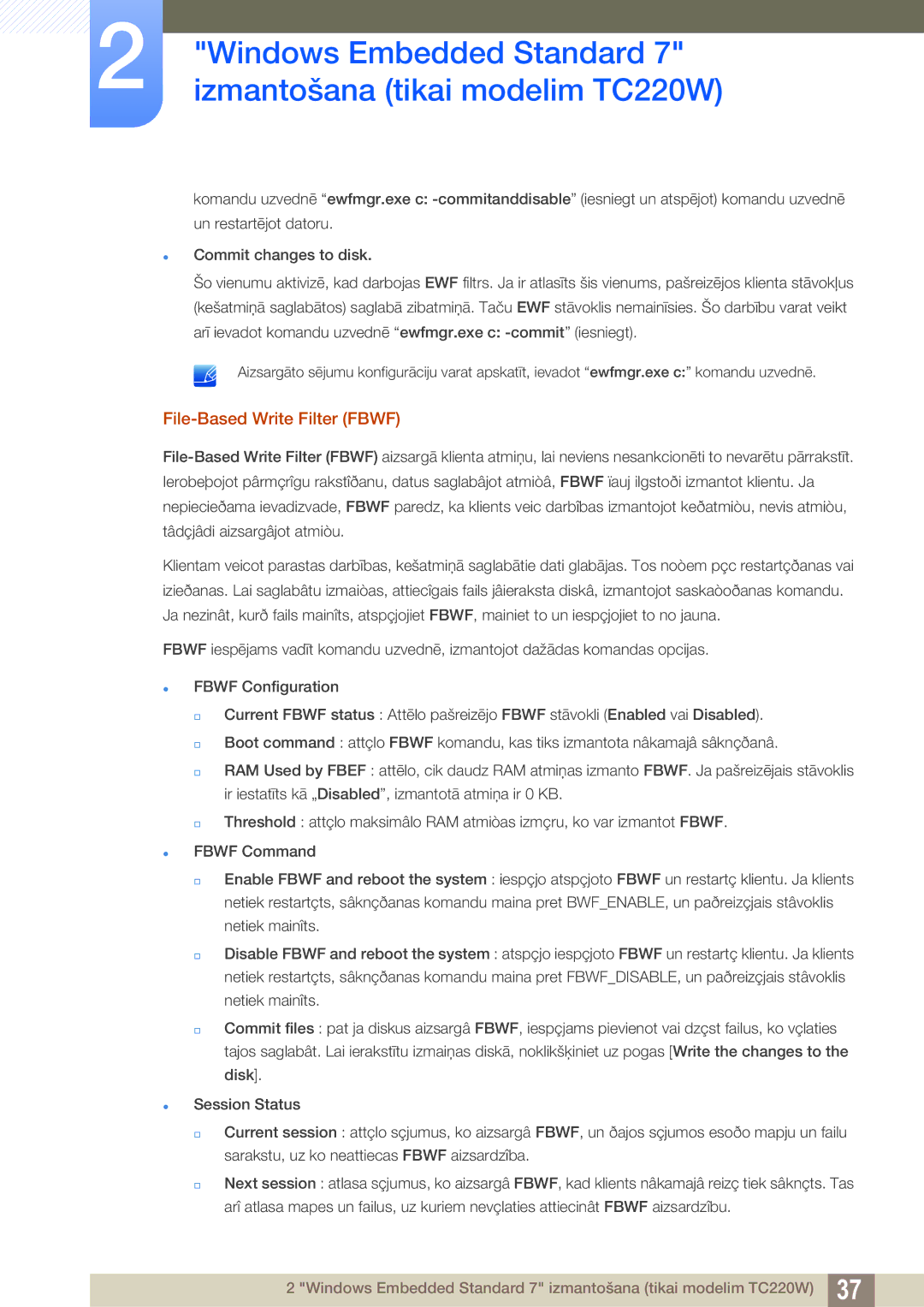 Samsung LF22TOWHBDN/EN manual File-Based Write Filter Fbwf 