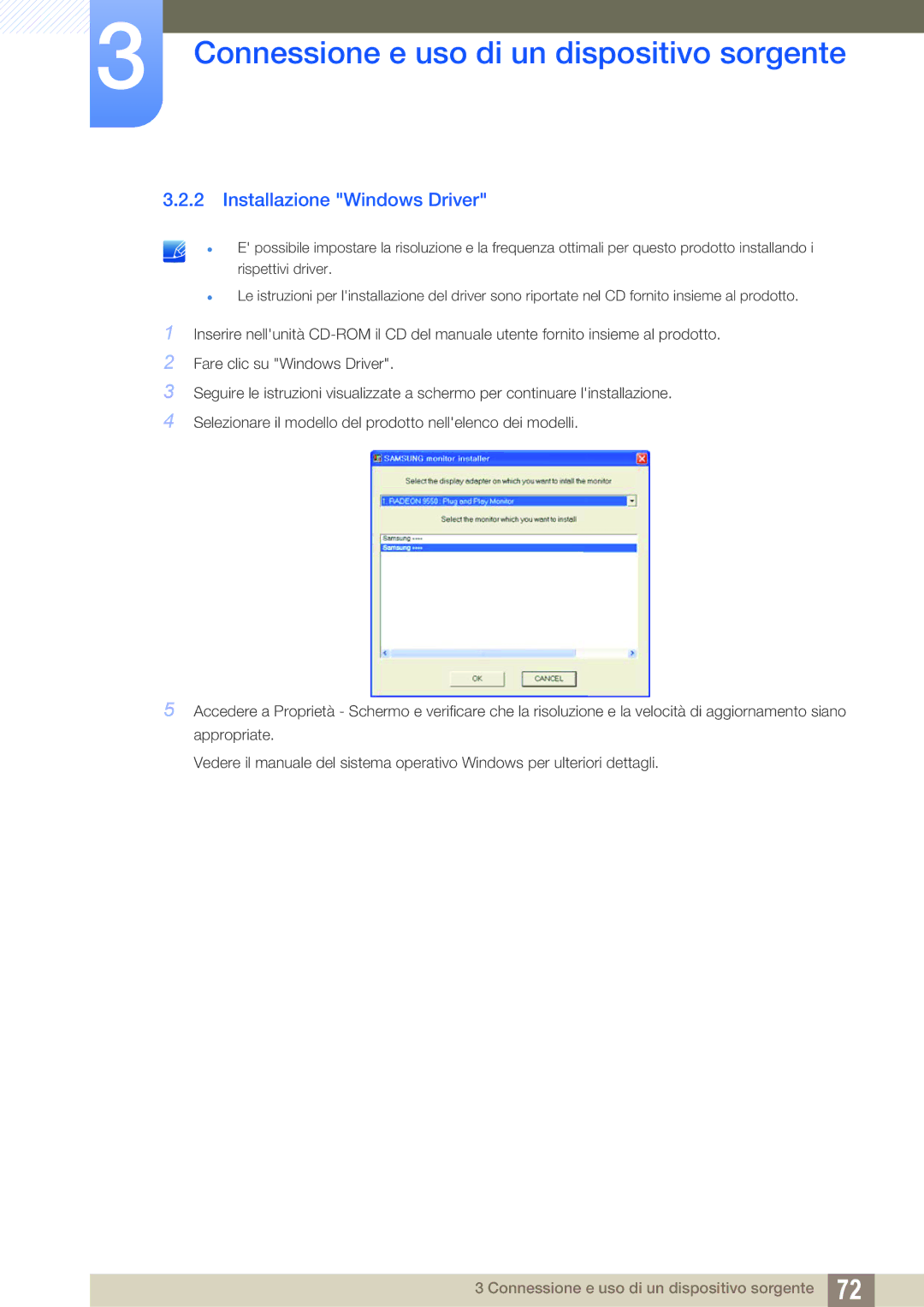 Samsung LF24FN1PFBZXEN, LF22FN1PFBZXEN manual Installazione Windows Driver 