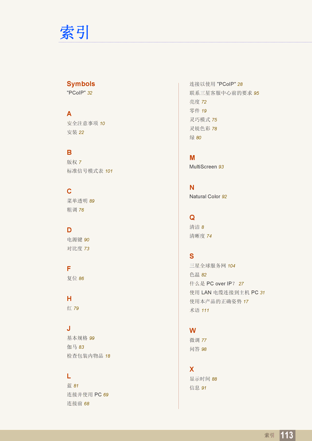 Samsung LF22FN1PFBZXEN, LF24FN1PFBZXEN manual Symbols 