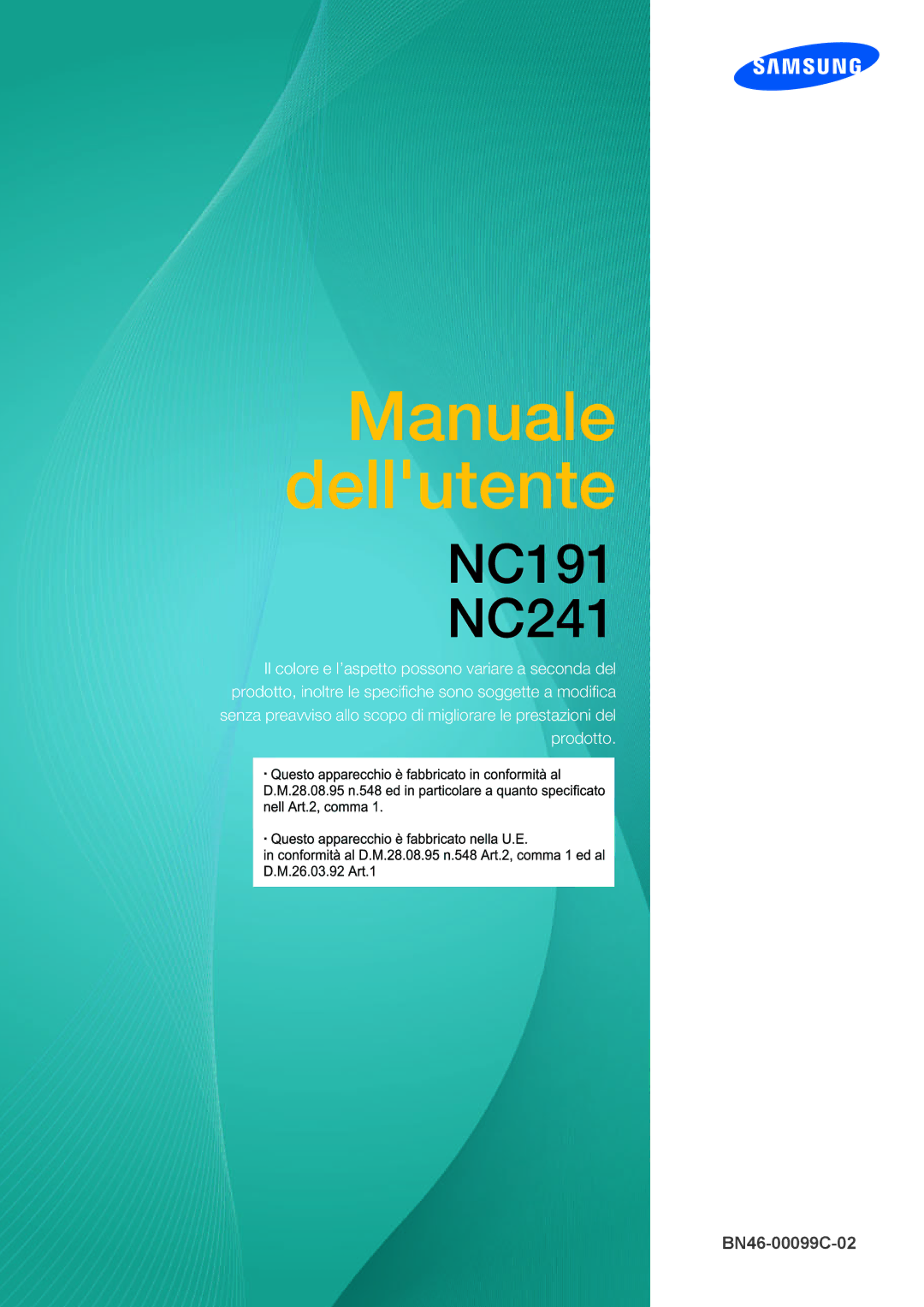 Samsung LF24FN1PFBZXEN manual Manuale dellutente 