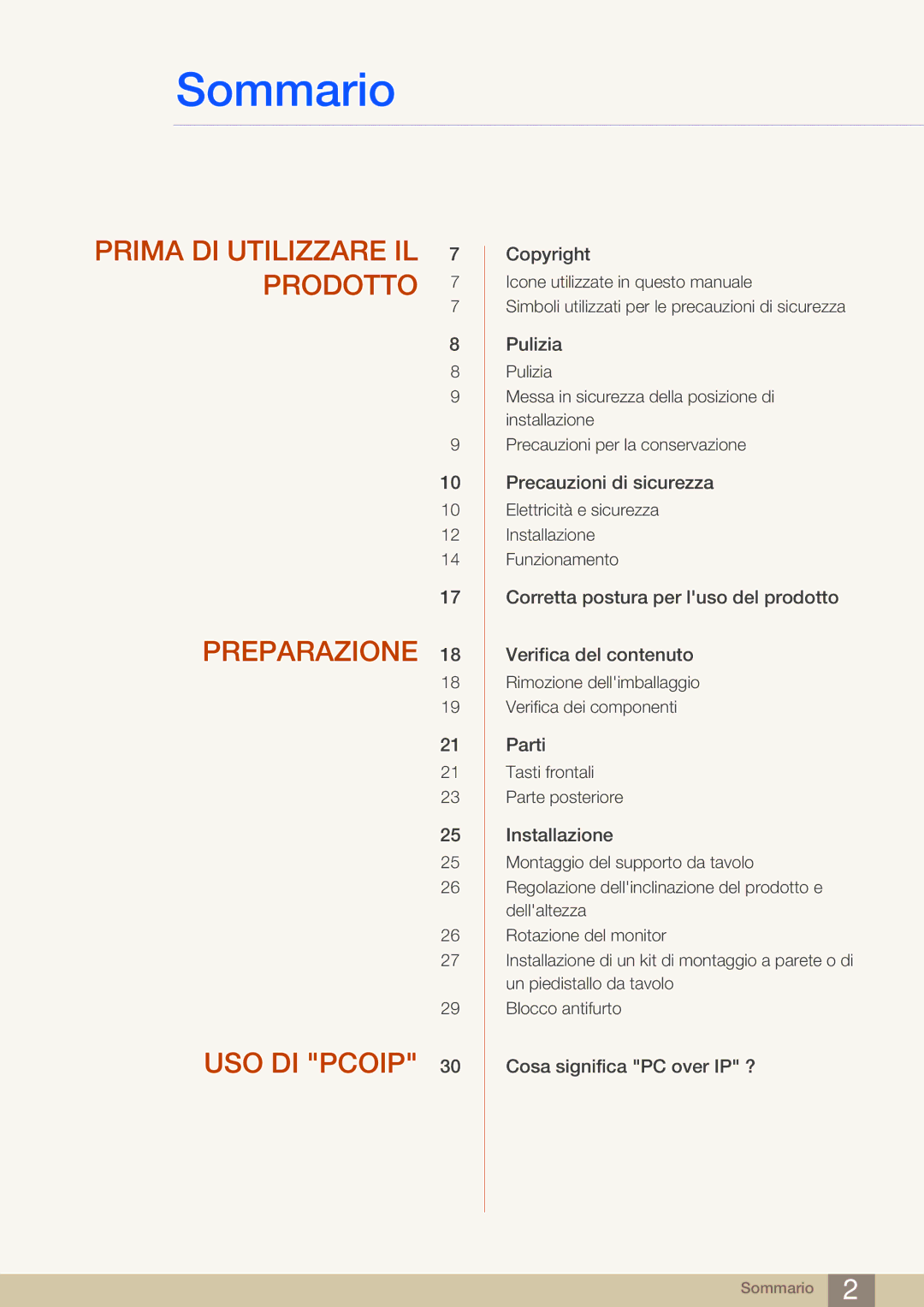 Samsung LF24FN1PFBZXEN manual Sommario 