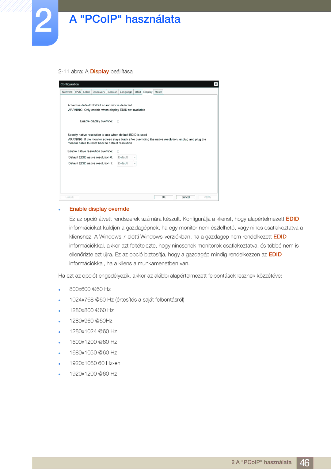 Samsung LF24FN1PFBZXEN manual Enable display override 