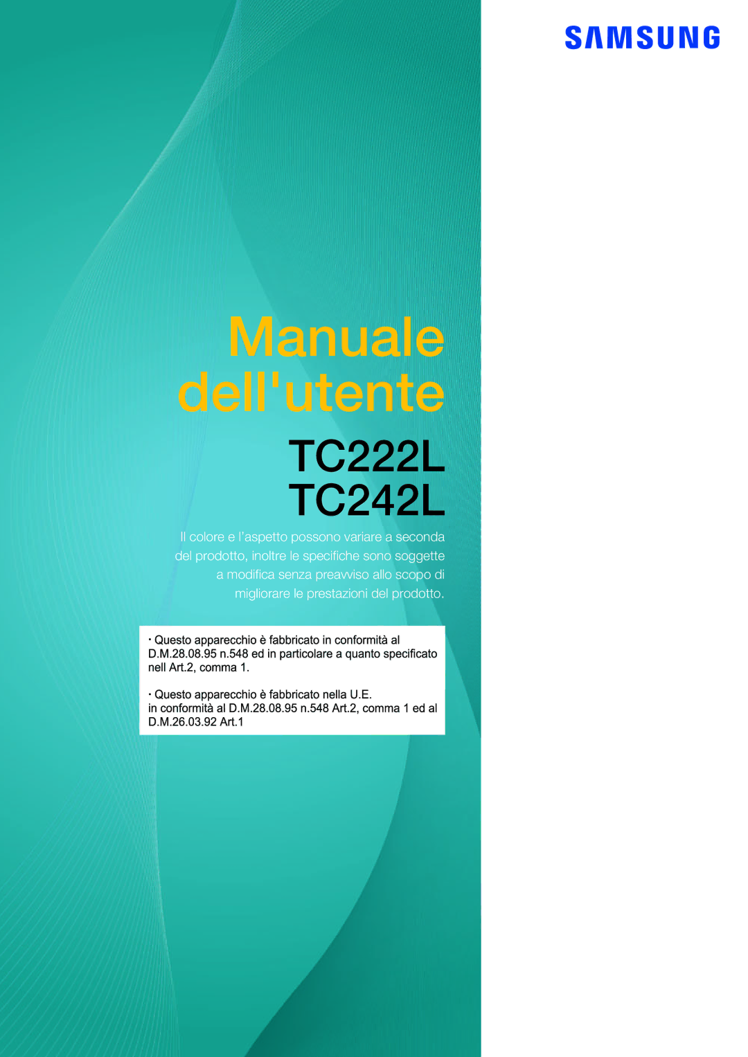 Samsung LF24FT1LFGZXEN manual Manuale dellutente 