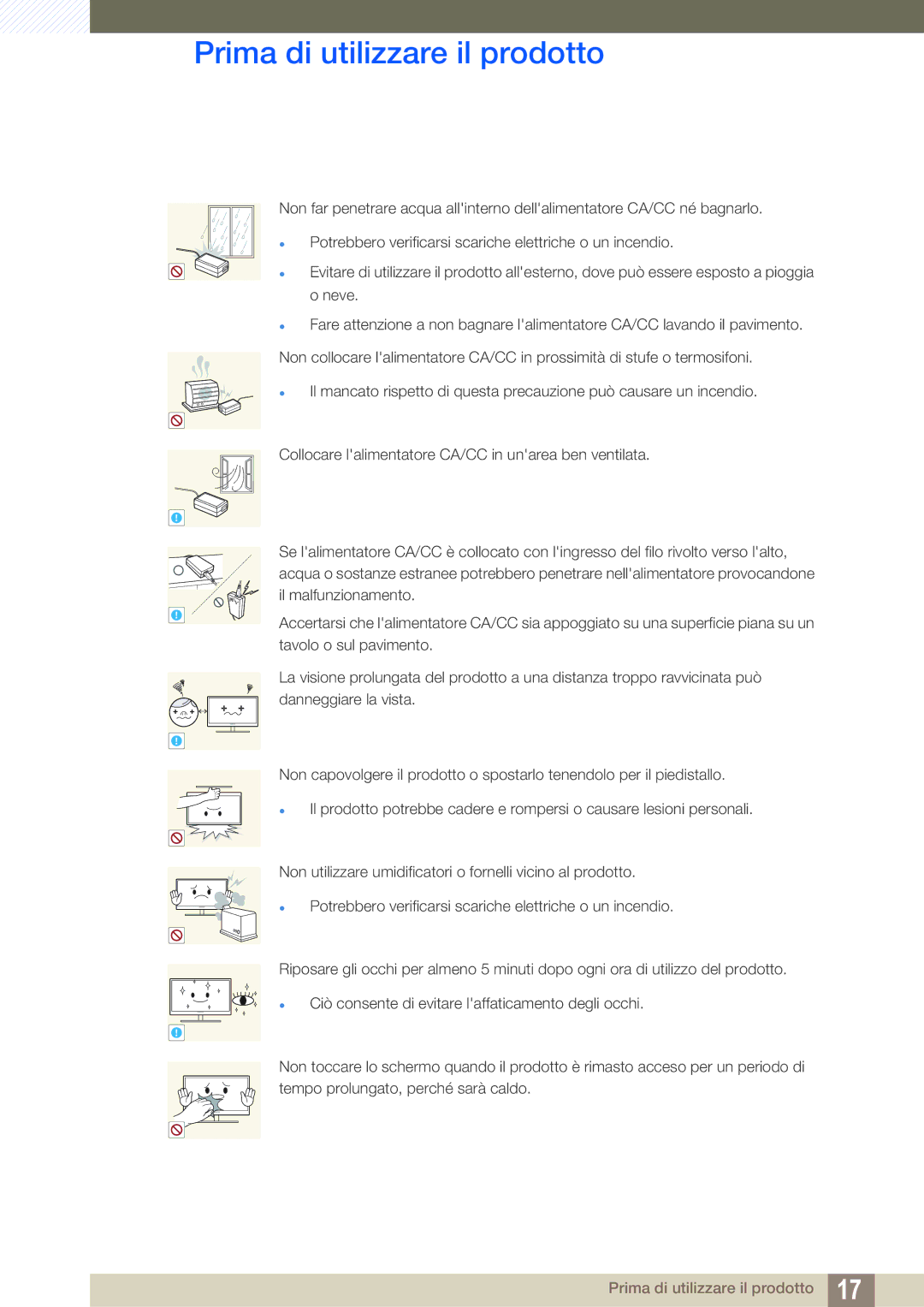 Samsung LF24FT1LFGZXEN manual Prima di utilizzare il prodotto 