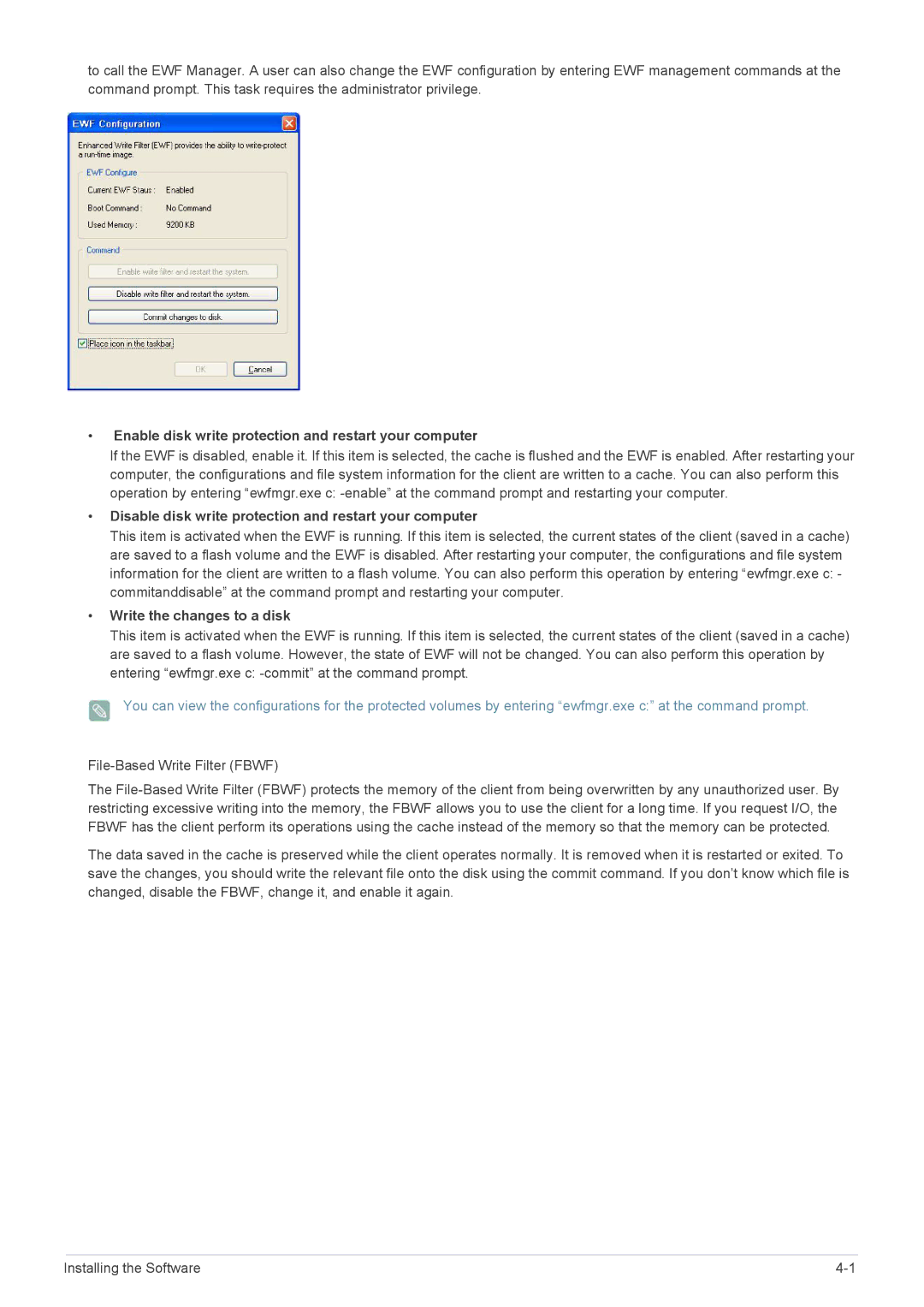 Samsung LF24MGSLBJ/EN, LF24MGSLB2/EN Enable disk write protection and restart your computer, Write the changes to a disk 