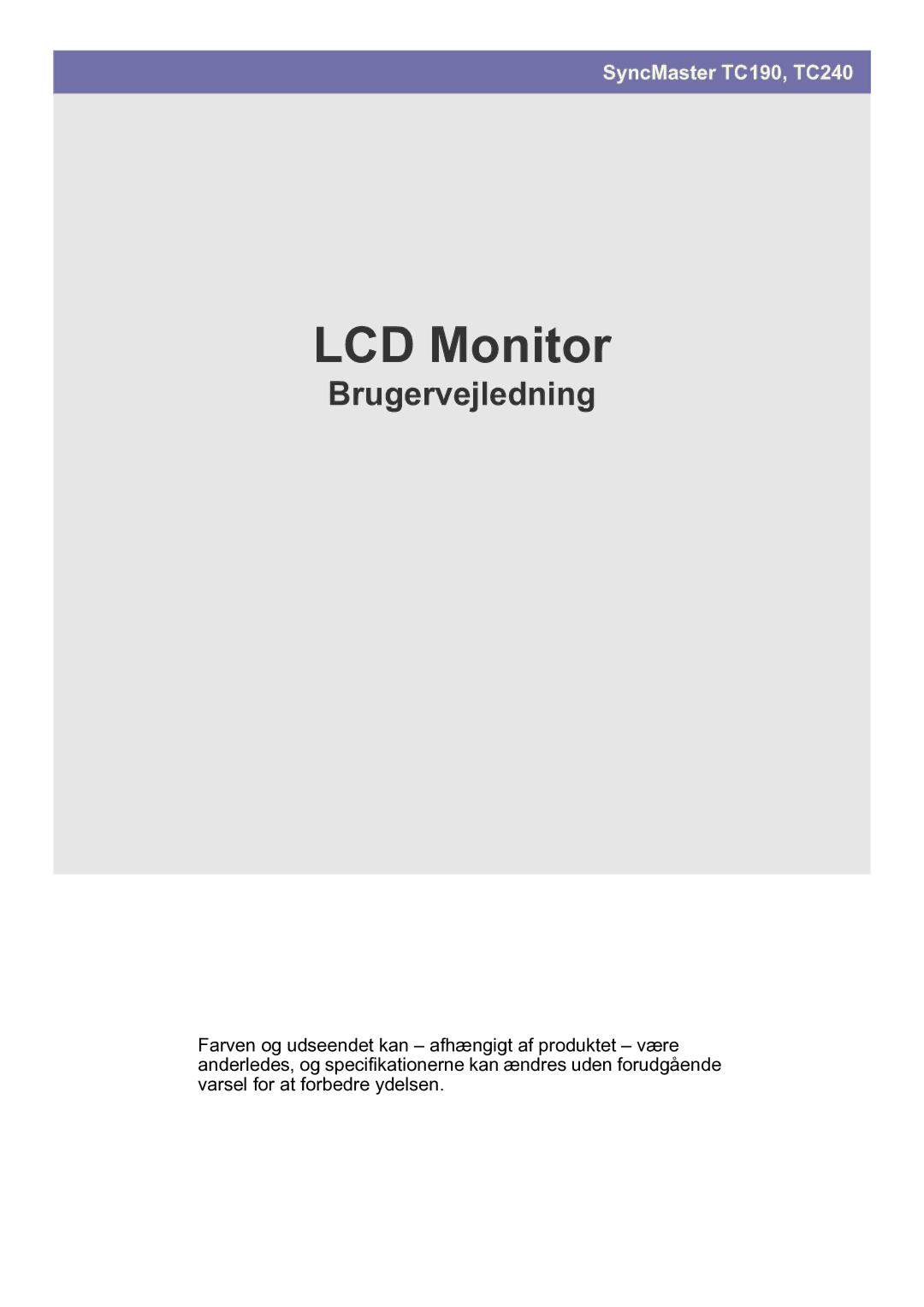 Samsung LF19MGSLBR/EN, LF24MGSLBR/EN, LF19MGSLBP/EN, LF24MGSLBP/EN, LF19MGWLBM/EN, LF19MGSLBM/EN manual LCD Monitor 