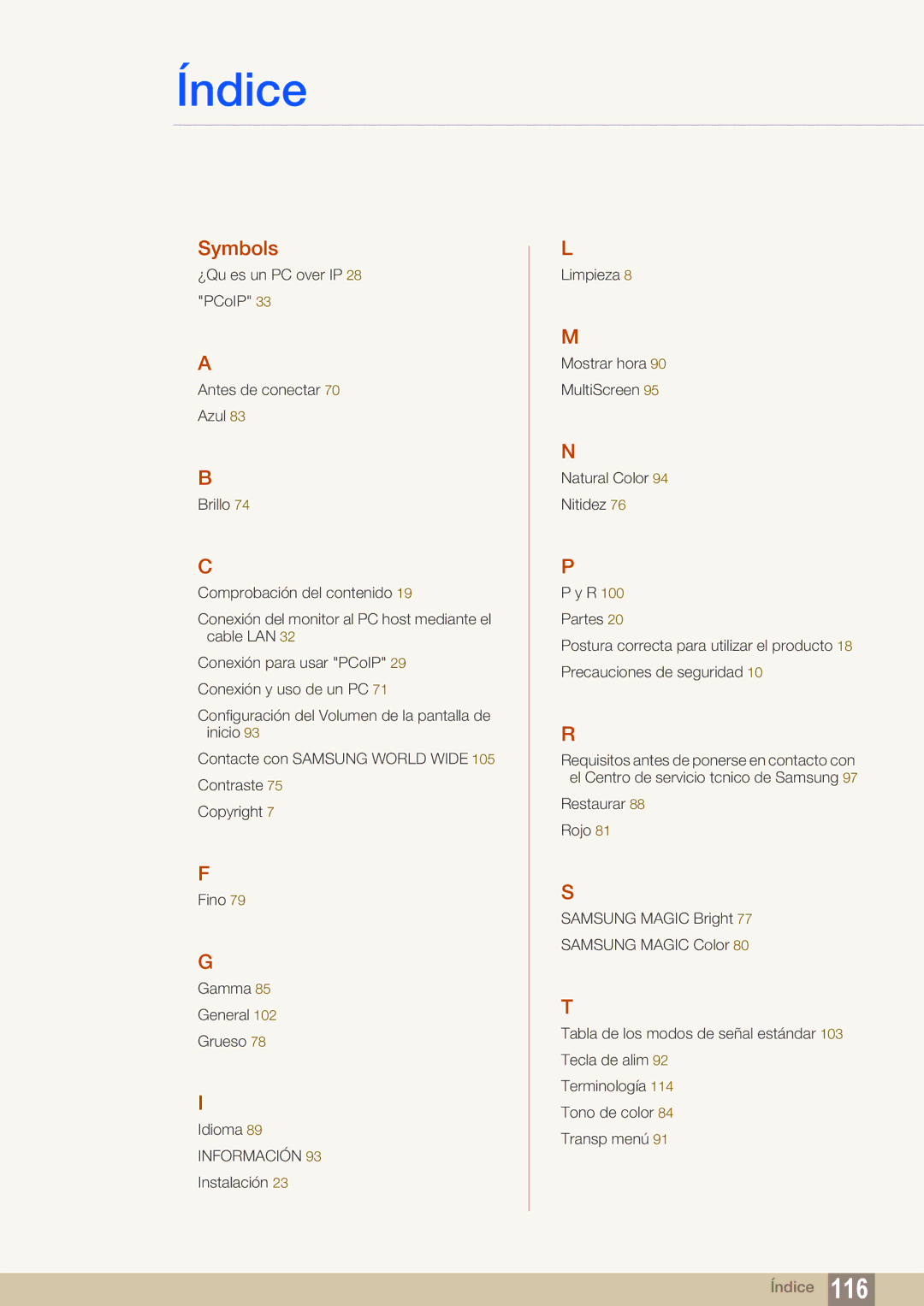 Samsung LF24NEBHBNM/EN, LF24FN1PFBZXEN manual Symbols 