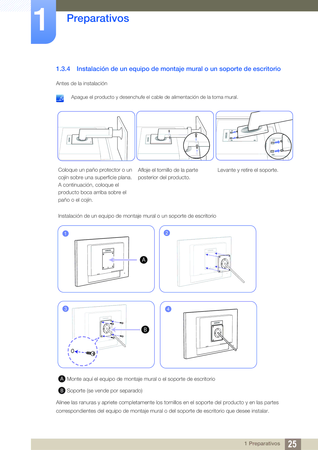 Samsung LF24FN1PFBZXEN, LF24NEBHBNM/EN manual Preparativos 