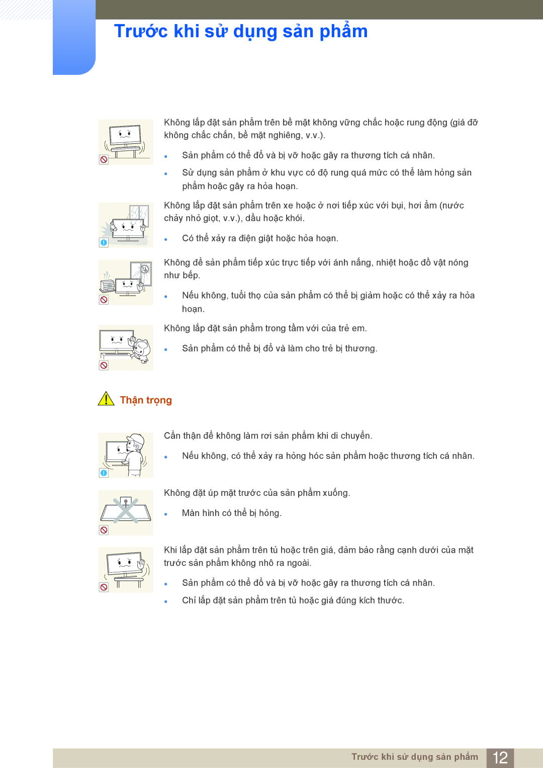 Samsung LF24NEBHBNM/XY, LF19NEBHBNM/XY manual Trước khi sử dụng sản phẩm 