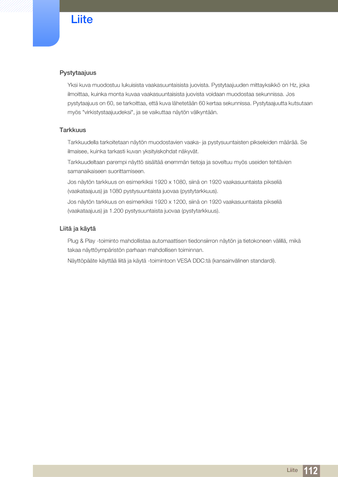 Samsung LF24NEBHBNU/EN, LF22NTBHBNM/EN, LF24NEBHBNM/EN, LF24FN1PFBZXEN manual Pystytaajuus 