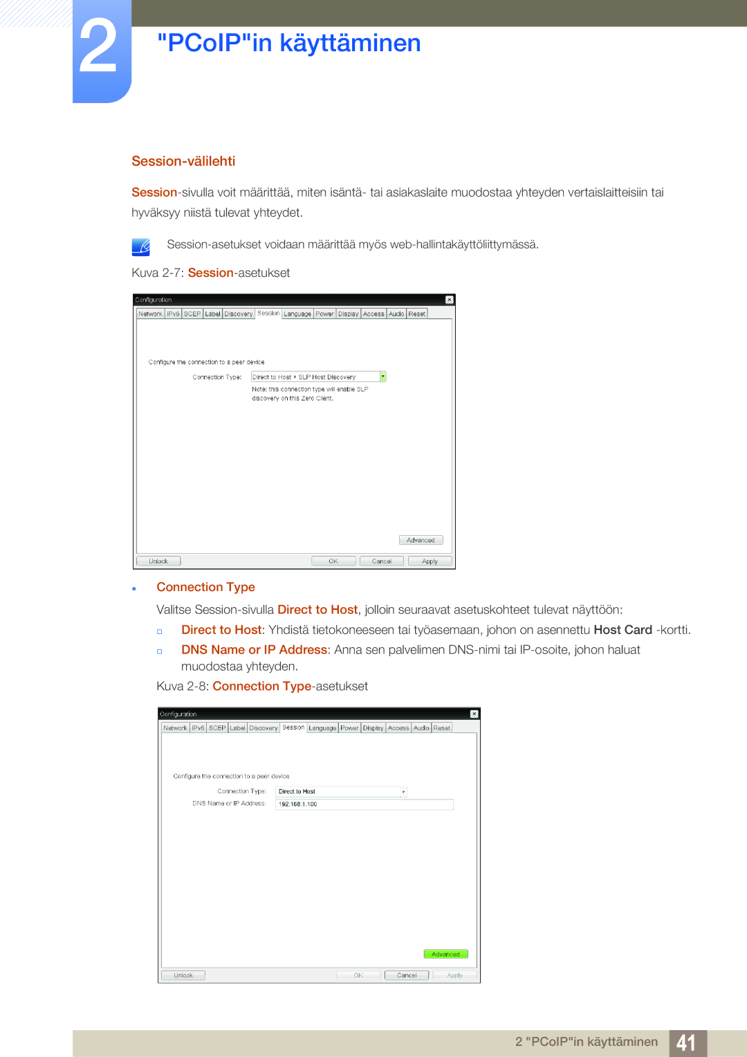 Samsung LF22NTBHBNM/EN, LF24NEBHBNU/EN, LF24NEBHBNM/EN, LF24FN1PFBZXEN manual Session-välilehti,  Connection Type 