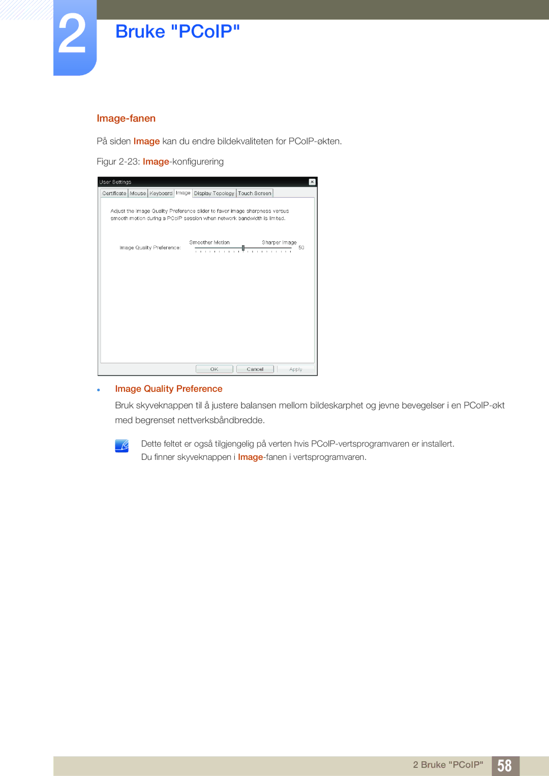 Samsung LF24NEBHBNM/EN, LF24NEBHBNU/EN, LF22NTBHBNM/EN, LF24FN1PFBZXEN manual Image-fanen,  Image Quality Preference 