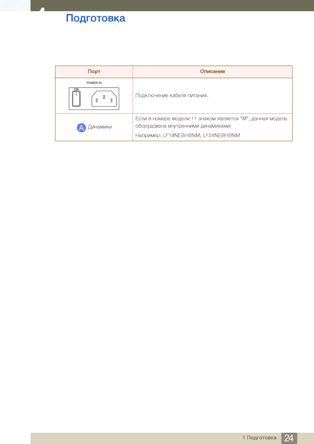 Samsung LF24NEBHBNU/EN, LF24FN1PFBZXEN, LF24FN1PFBZXCI manual Power 