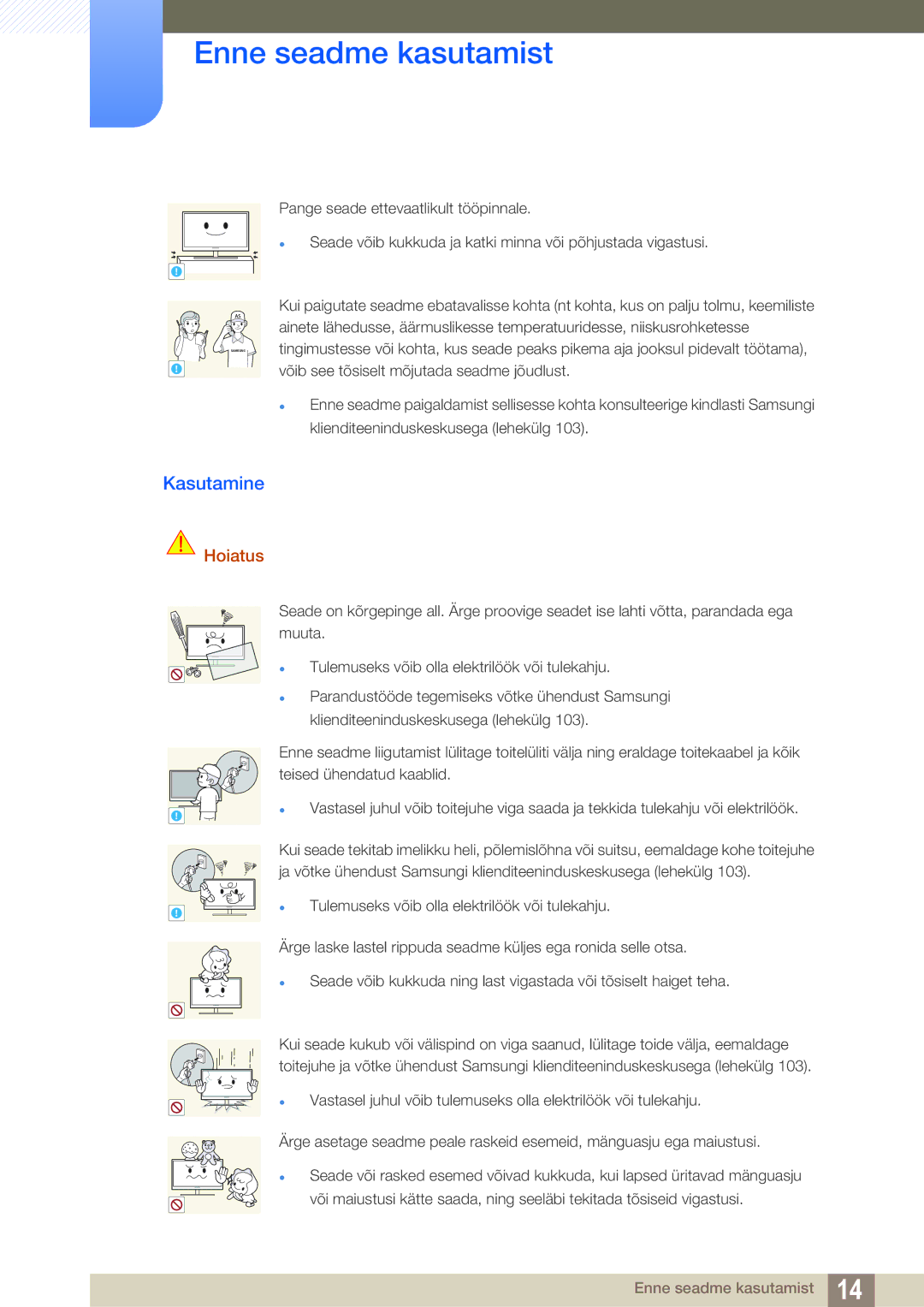 Samsung LF24NEBHBNU/EN, LF24FN1PFBZXEN manual Kasutamine 