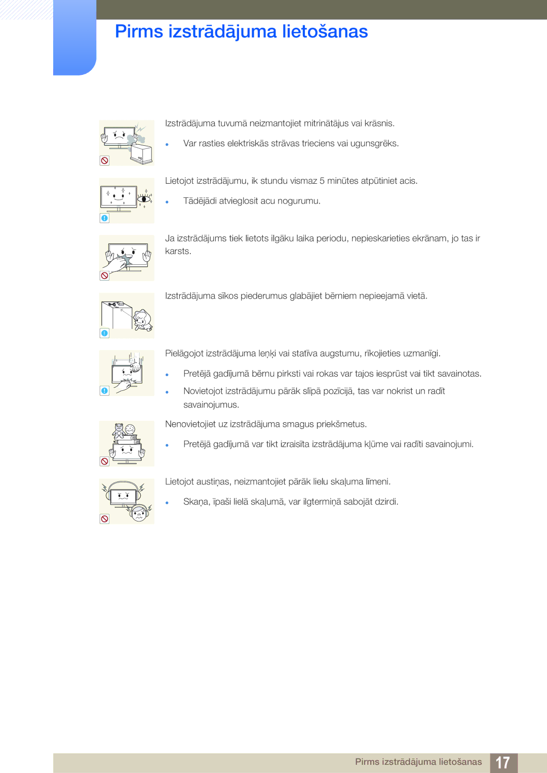 Samsung LF24FN1PFBZXEN, LF24NEBHBNU/EN manual Savainojumus 