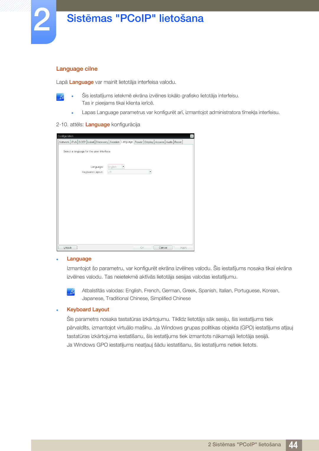 Samsung LF24NEBHBNU/EN, LF24FN1PFBZXEN manual Language cilne, Keyboard Layout 