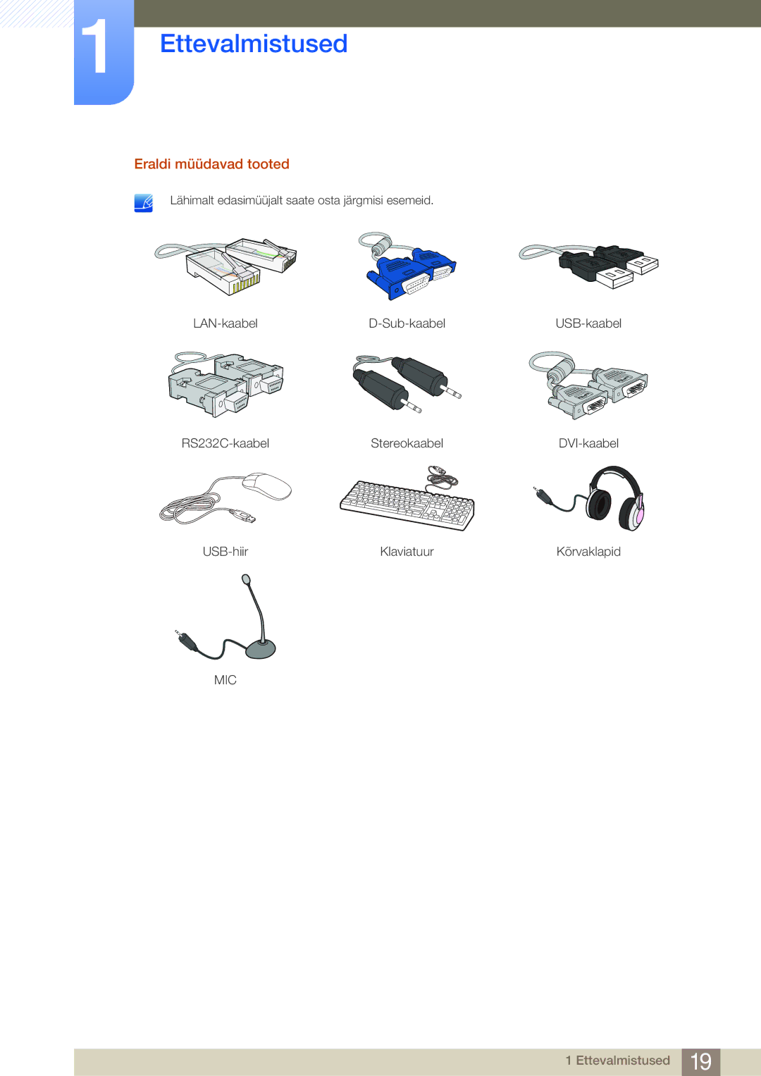 Samsung LF24FN1PFBZXEN, LF24NEBHBNU/EN manual Eraldi müüdavad tooted 