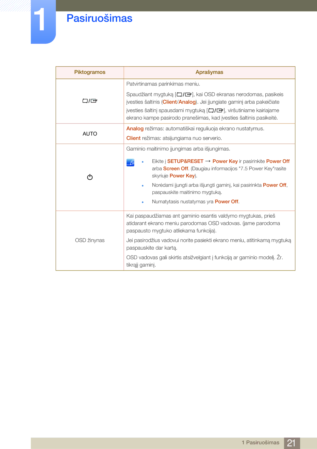 Samsung LF24FN1PFBZXEN, LF24NEBHBNU/EN manual Auto, Eikite į SETUP&RESET 