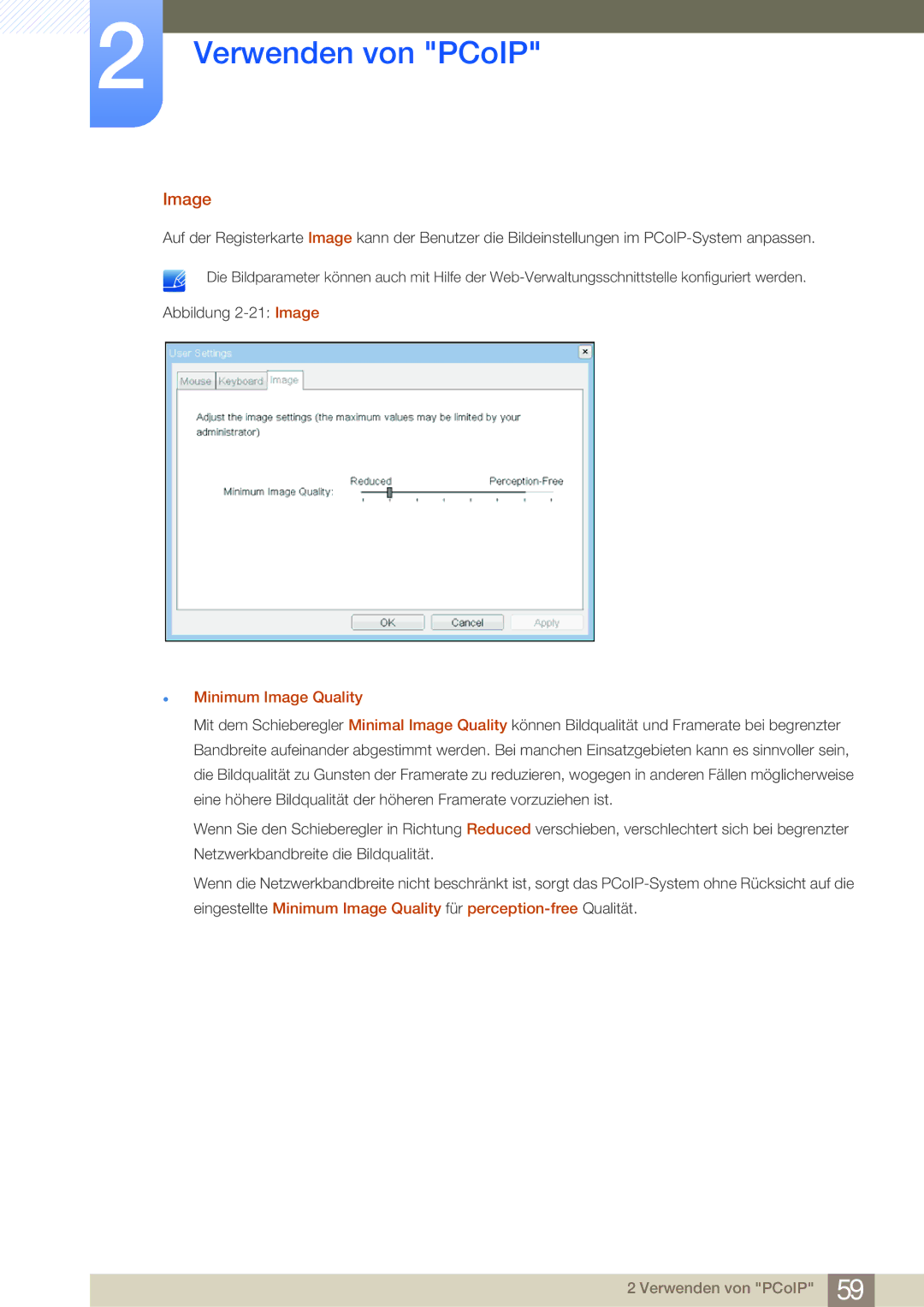 Samsung LF22NSBTBN/EN, LF24NSBTBN/EN manual Minimum Image Quality 