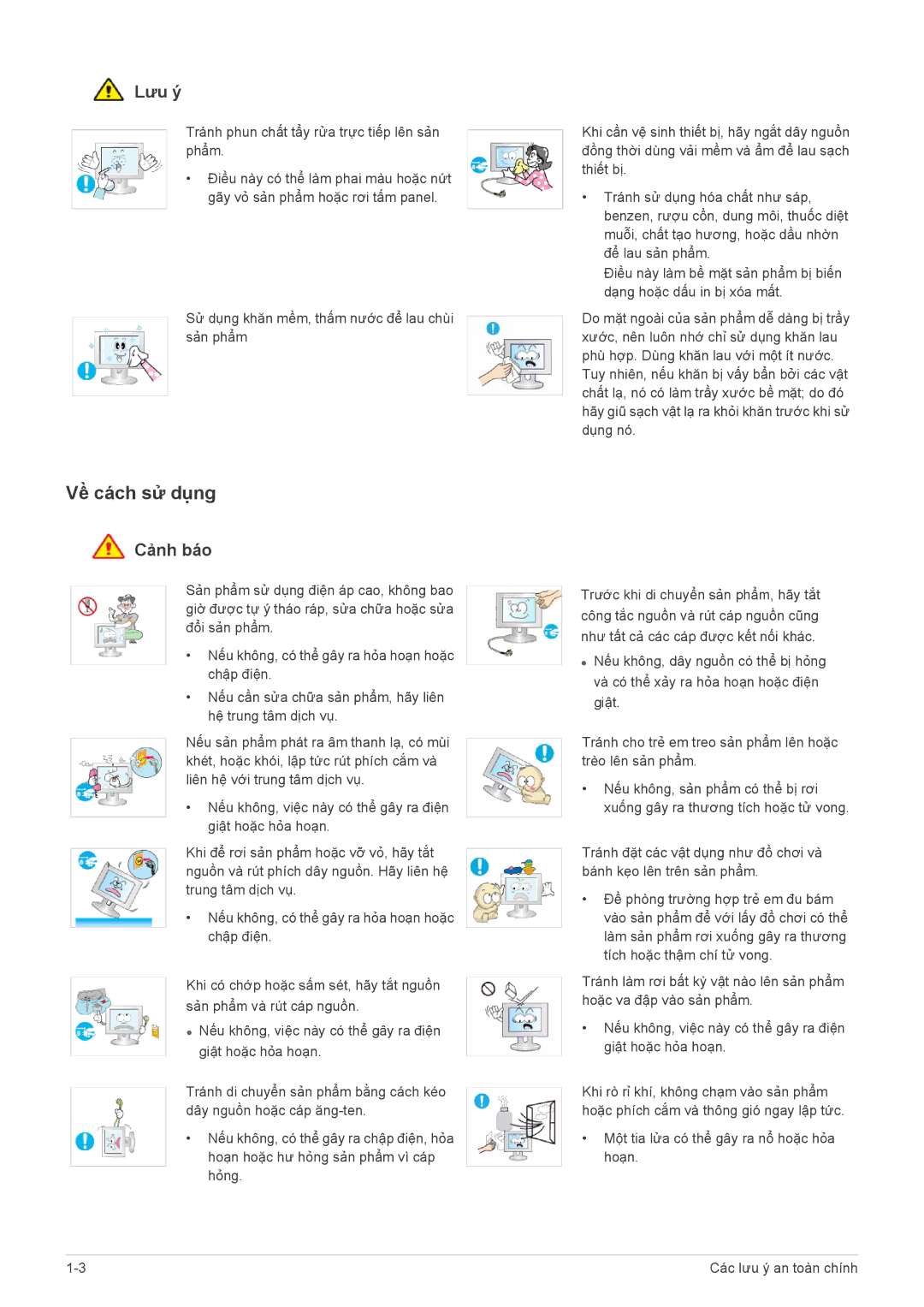 Samsung LF24PPBCB/XY, LF19PPBCB/XY manual Về cách sử dụng 