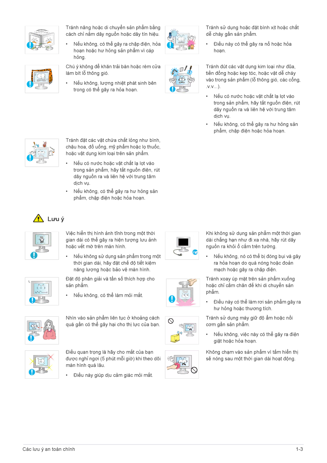 Samsung LF19PPBCB/XY, LF24PPBCB/XY manual Lưu ý 